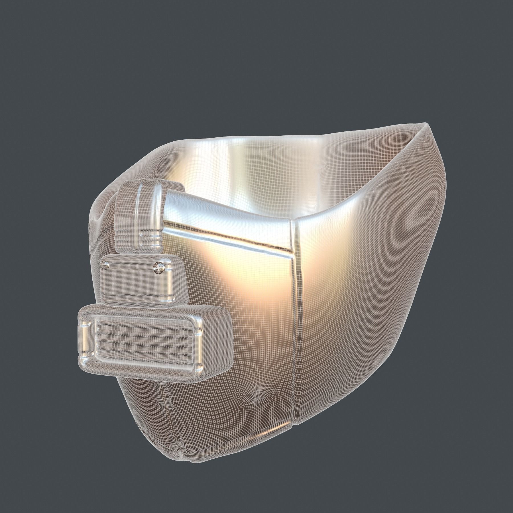 gas mask helmet scifi high poly sculpt 3d printable  3D model_7