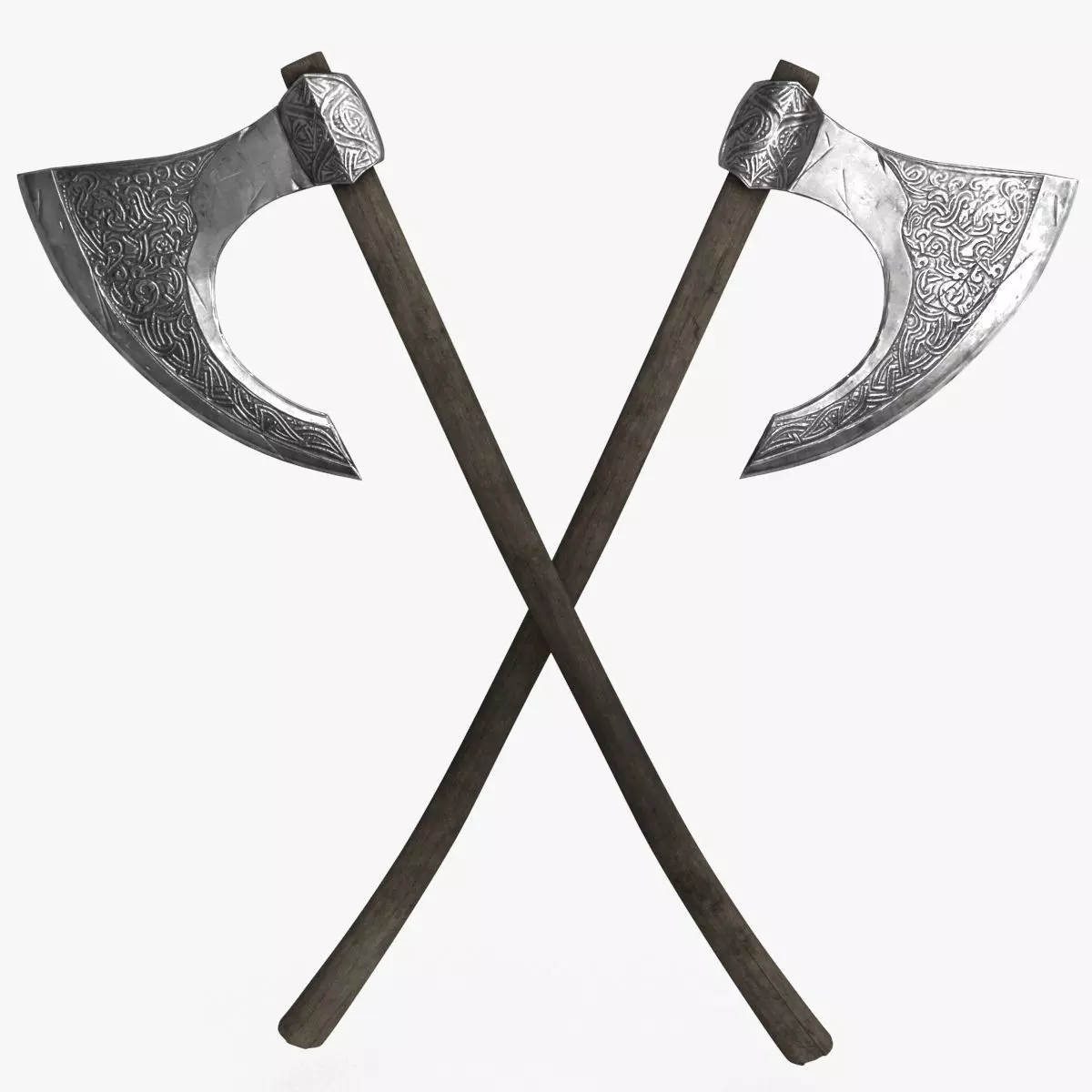 Viking Ax Low-poly 3D model_0