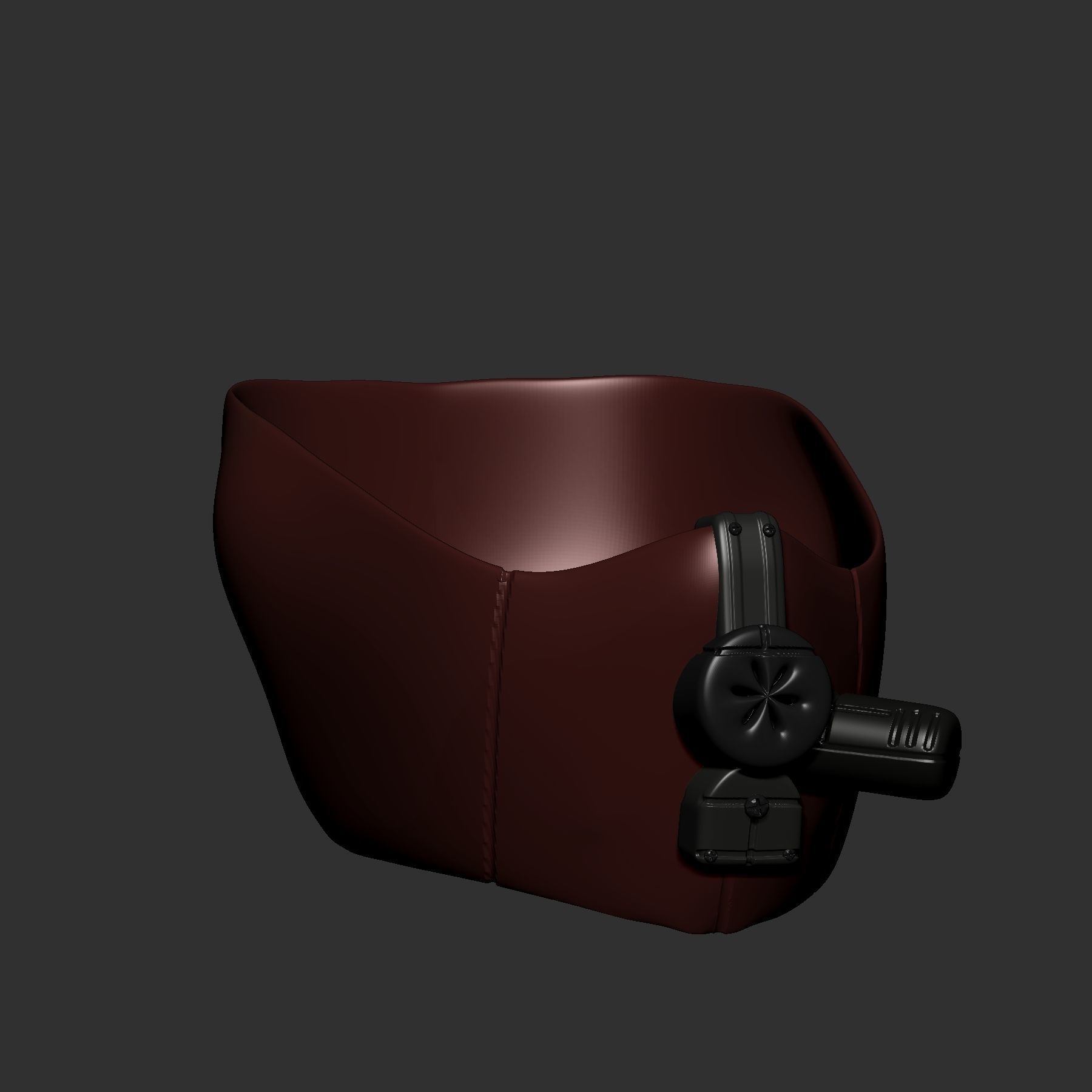 gas mask helmet scifi high poly sculpt 3d printable 3D model_4