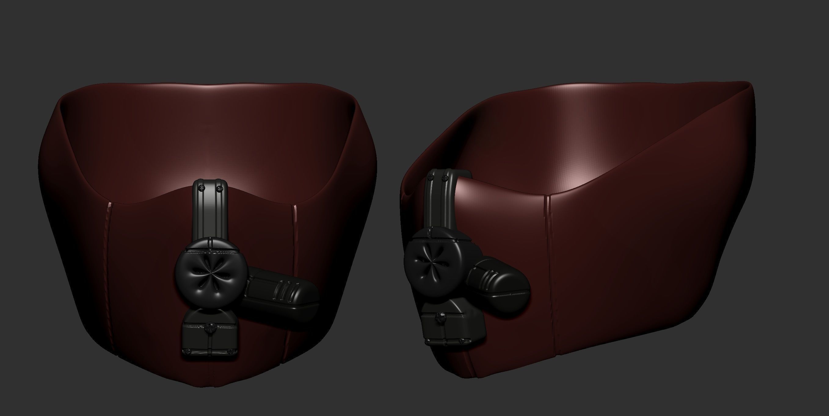 gas mask helmet scifi high poly sculpt 3d printable 3D model_1