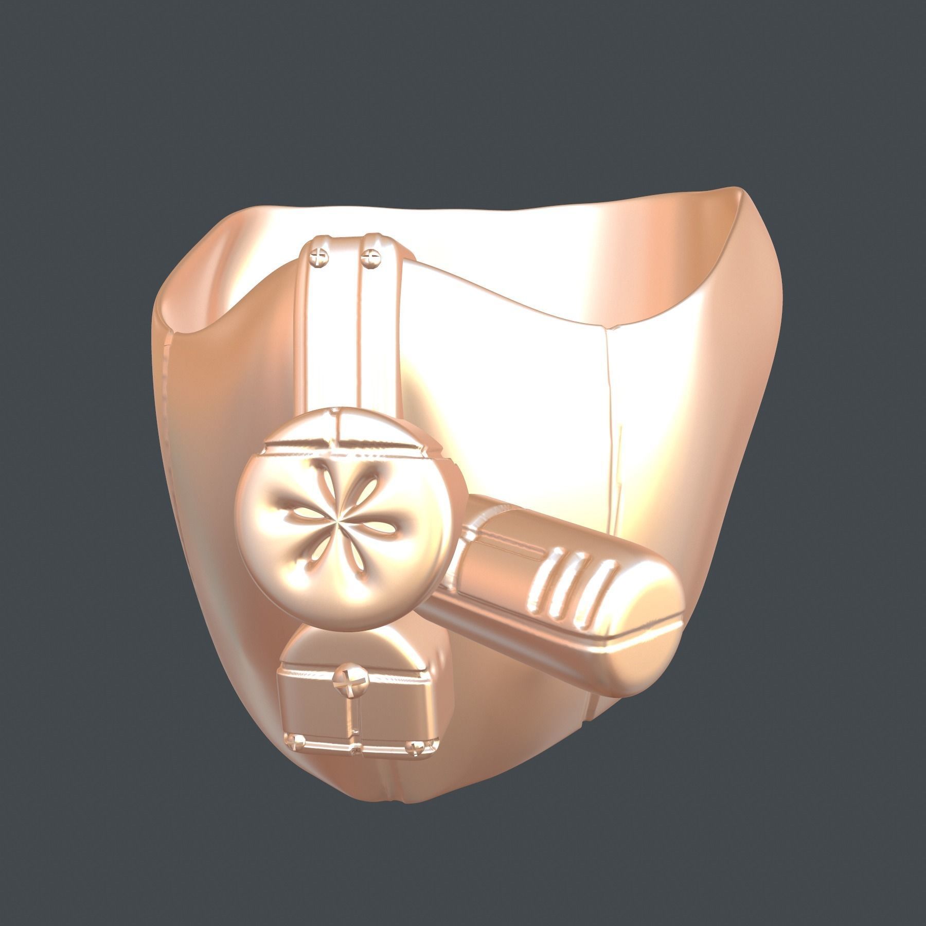 gas mask helmet scifi high poly sculpt 3d printable 3D model_8