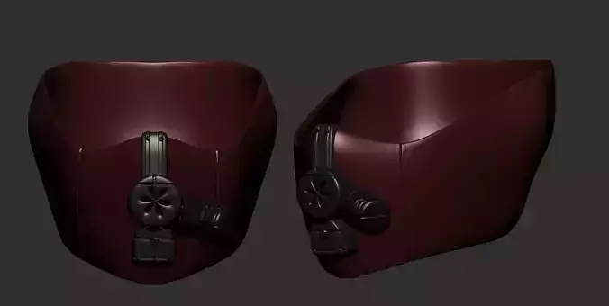 gas mask helmet scifi high poly sculpt 3d printable 