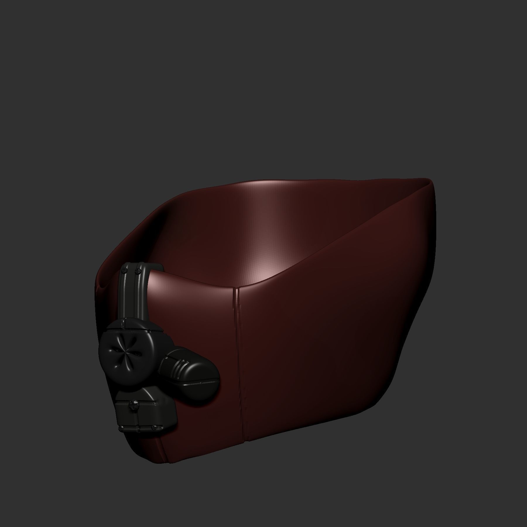 gas mask helmet scifi high poly sculpt 3d printable 3D model_3