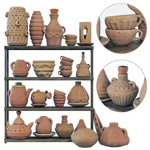 Dishes clay rack n9