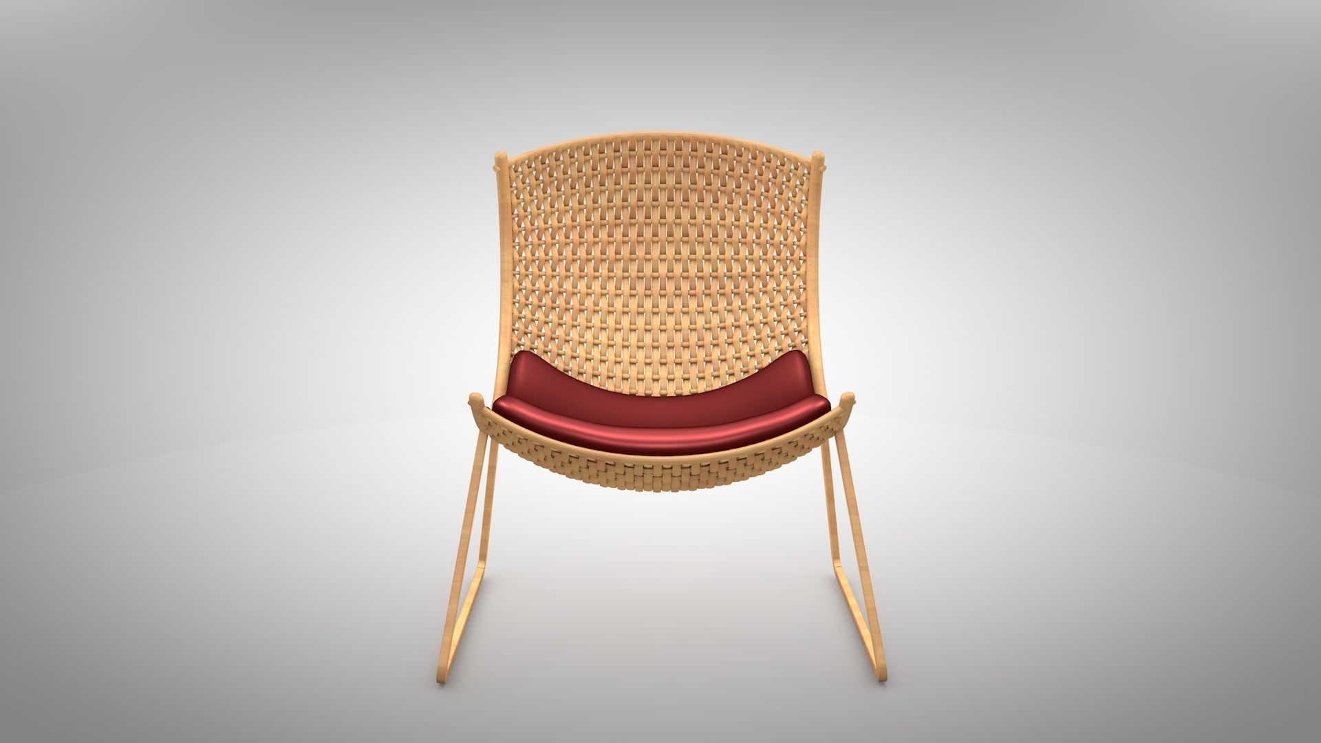 Wicker Chair 3D model_2