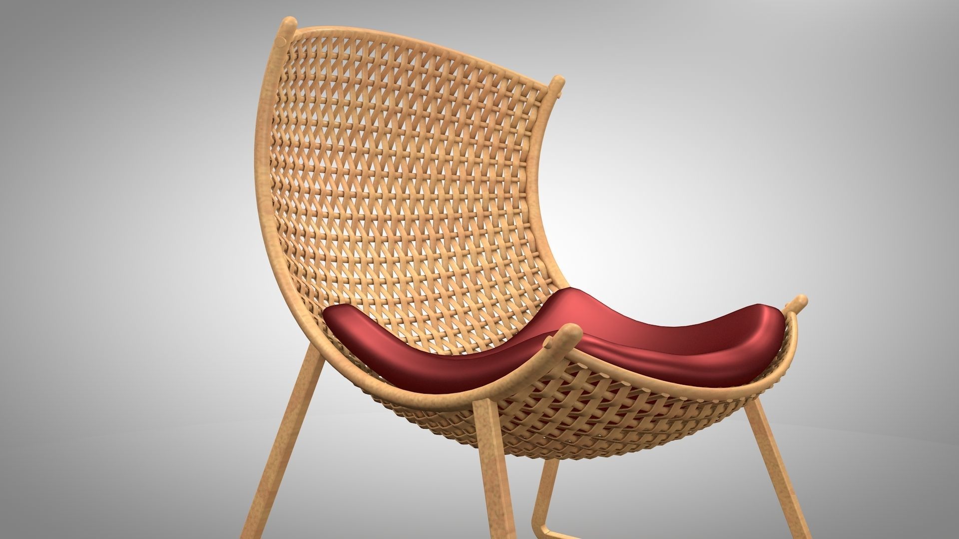 Wicker Chair 3D model_6