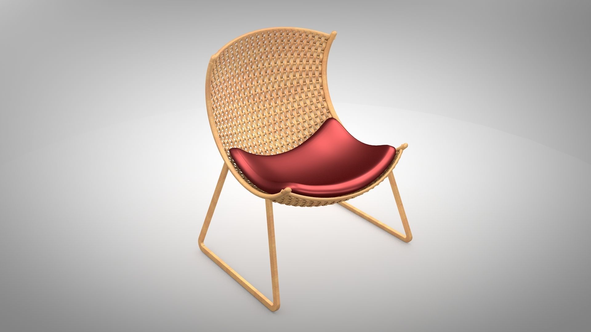 Wicker Chair 3D model_1