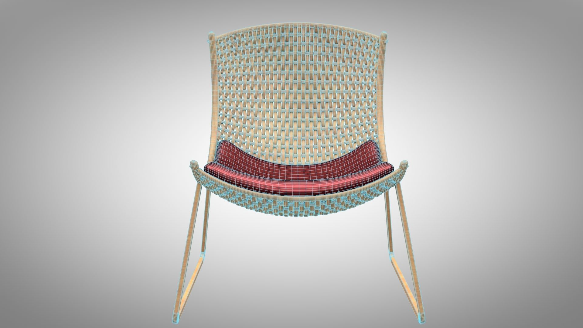 Wicker Chair 3D model_8