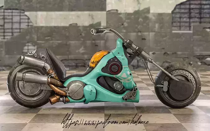 Akira Clown Motorcycle 3D model