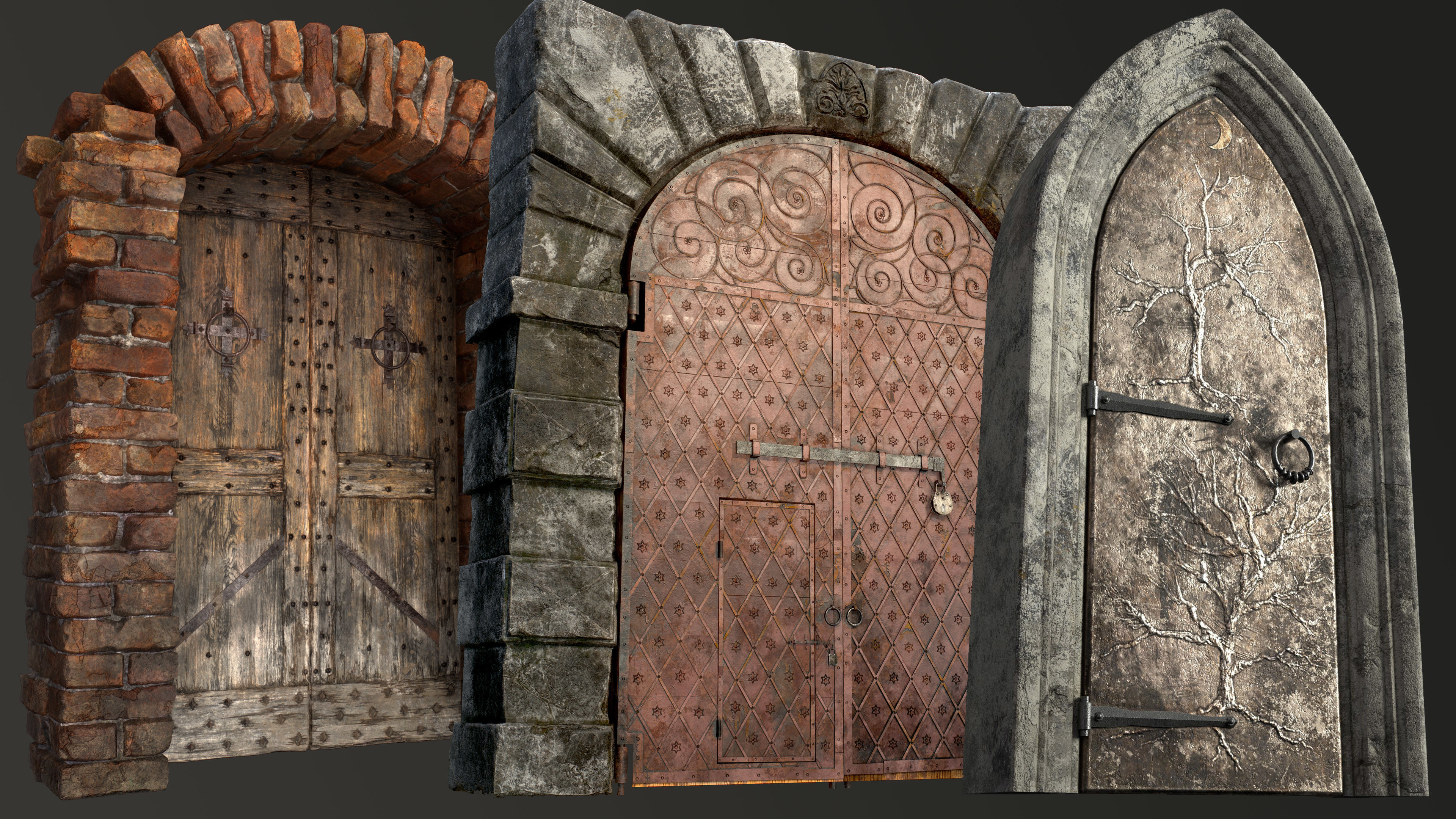 Medieval Doors 3D Model Collection_2
