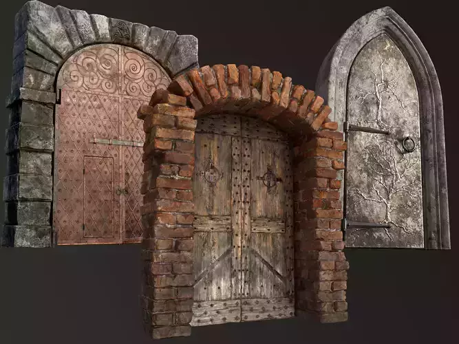 Medieval Doors 3D Model Collection