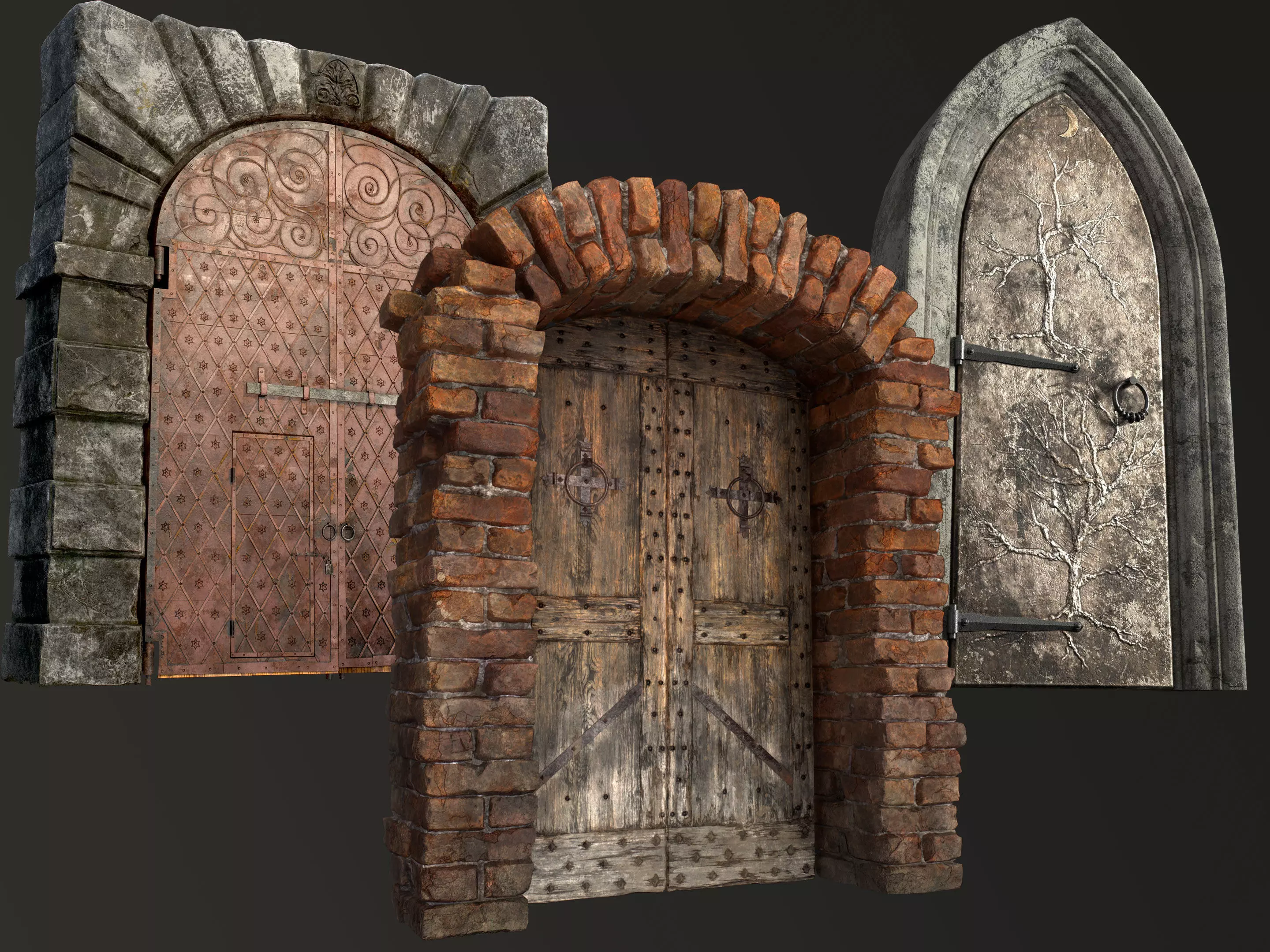 Medieval Doors 3D Model Collection_0