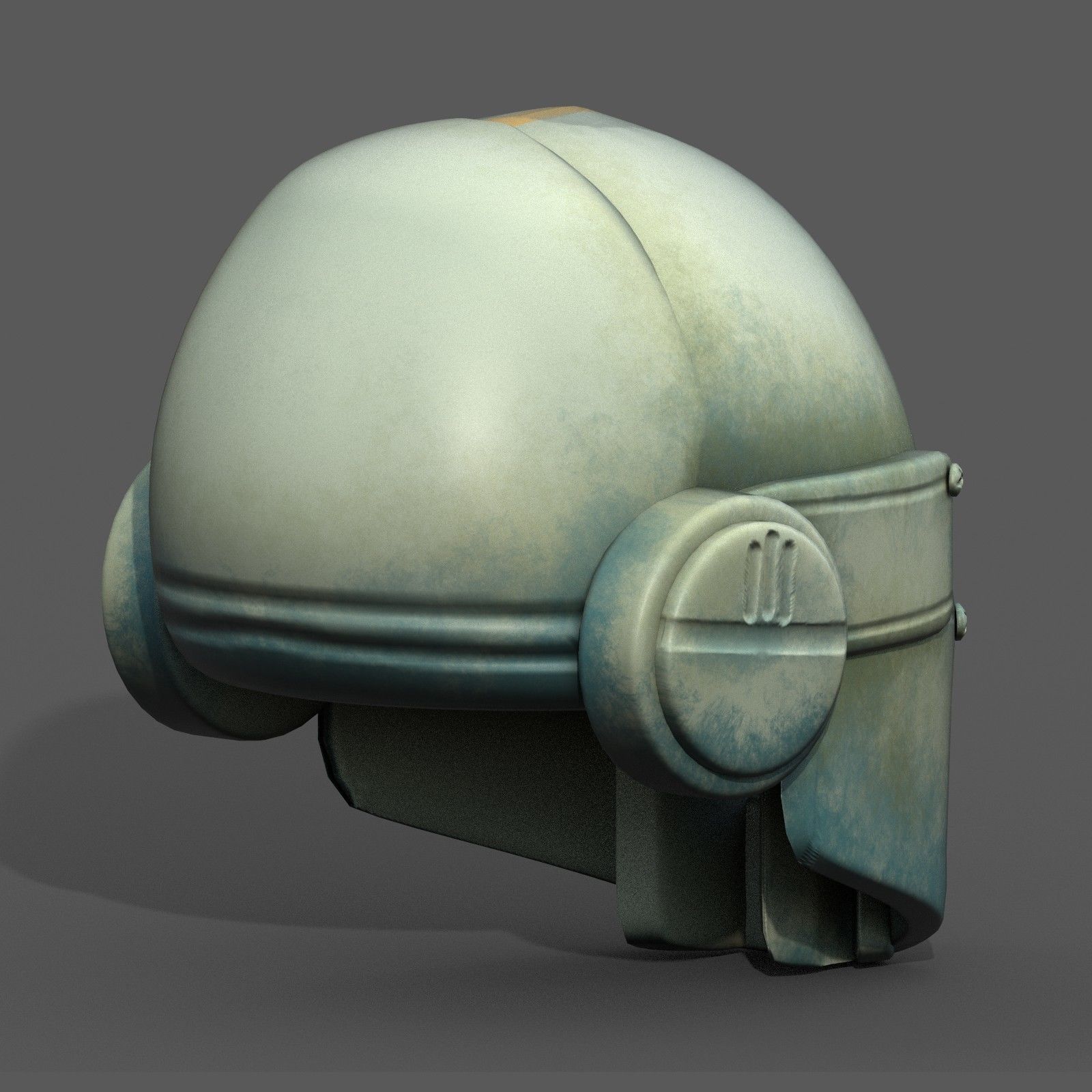 Gas mask respirator scifi futuristic 3d model Low-poly 3D model_7