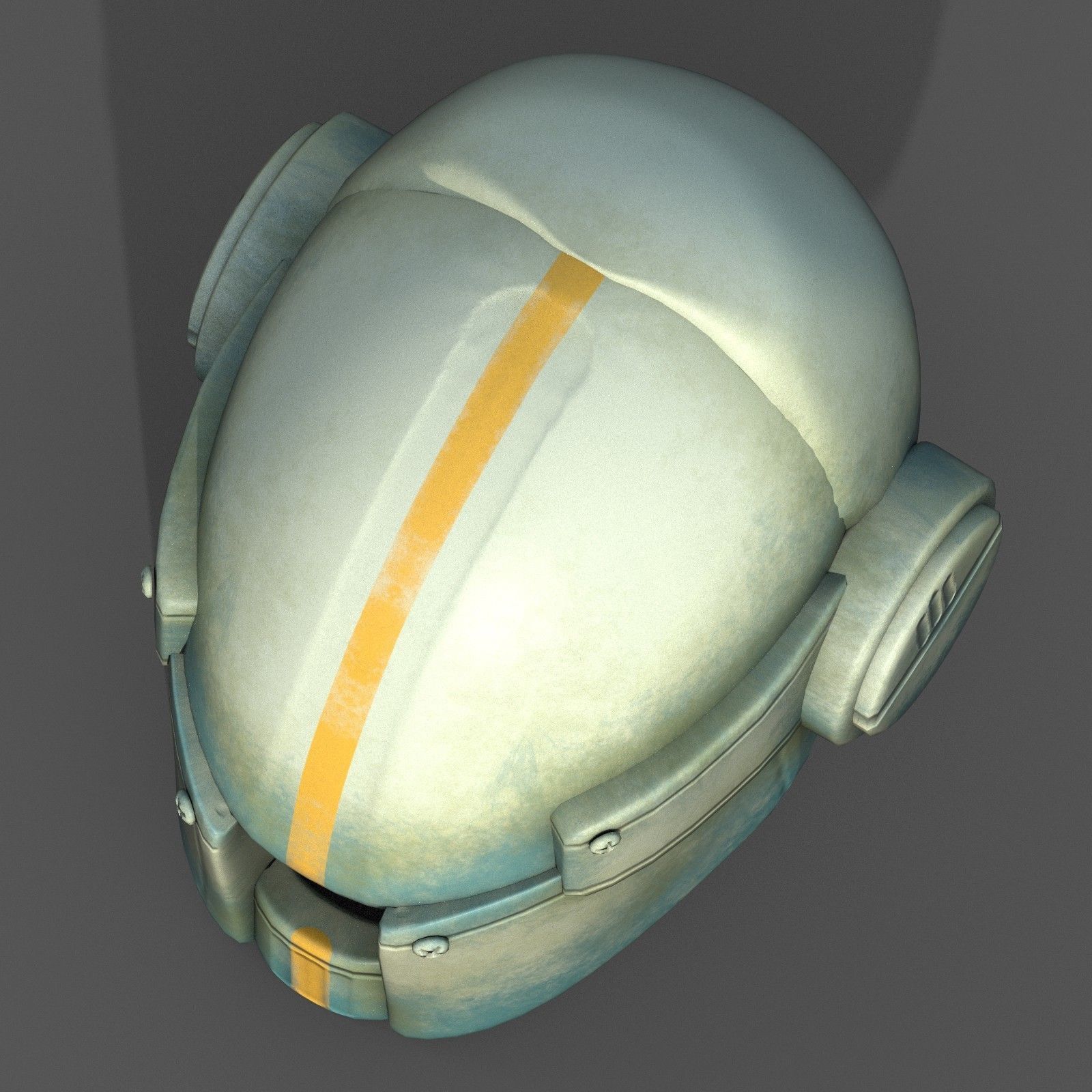 Gas mask respirator scifi futuristic 3d model Low-poly 3D model_5