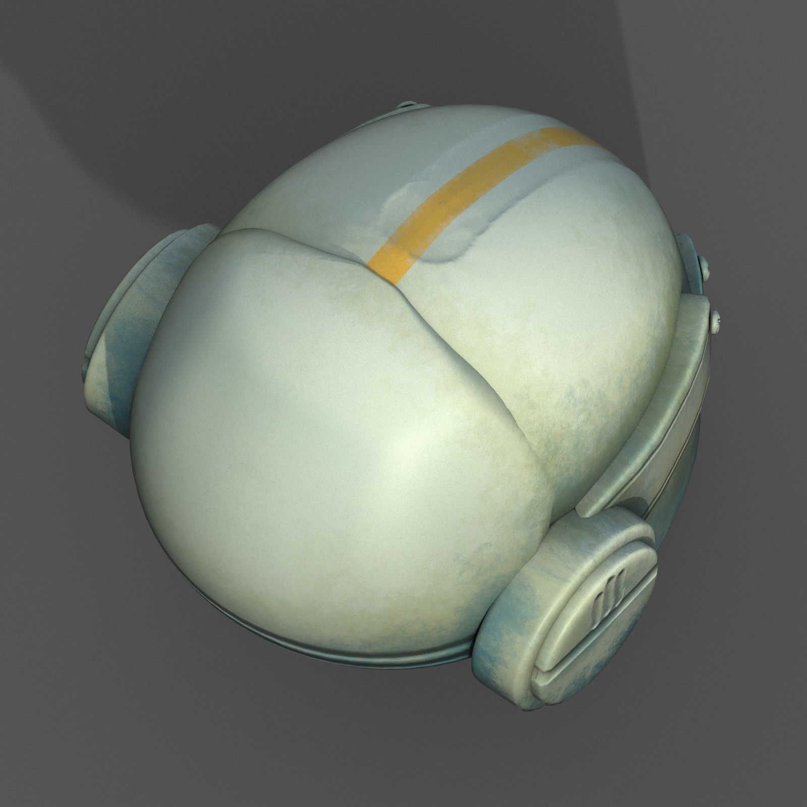 Gas mask respirator scifi futuristic 3d model Low-poly 3D model_9