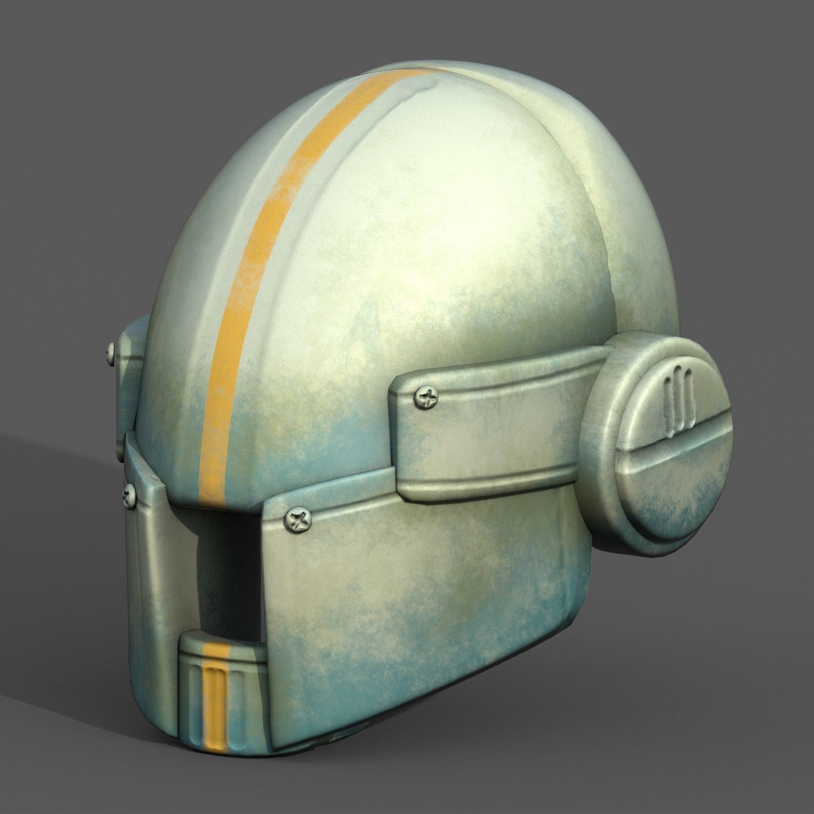 Gas mask respirator scifi futuristic 3d model Low-poly 3D model_1