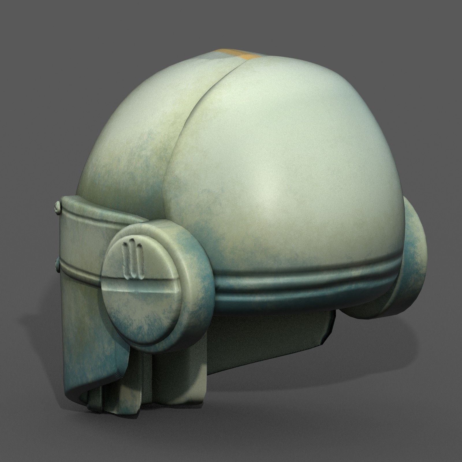 Gas mask respirator scifi futuristic 3d model Low-poly 3D model_8