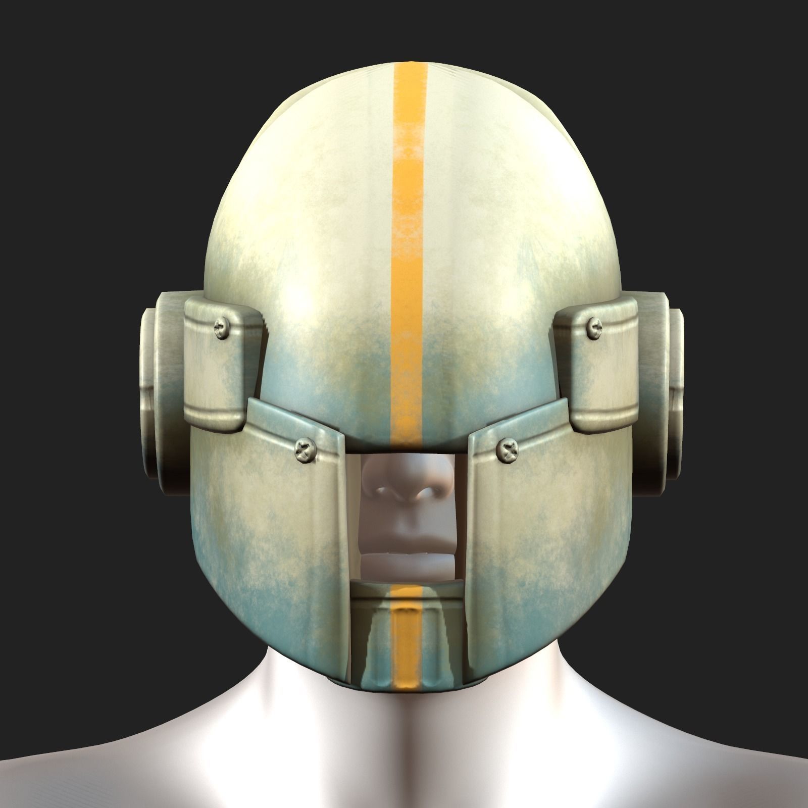 Gas mask respirator scifi futuristic 3d model Low-poly 3D model_2