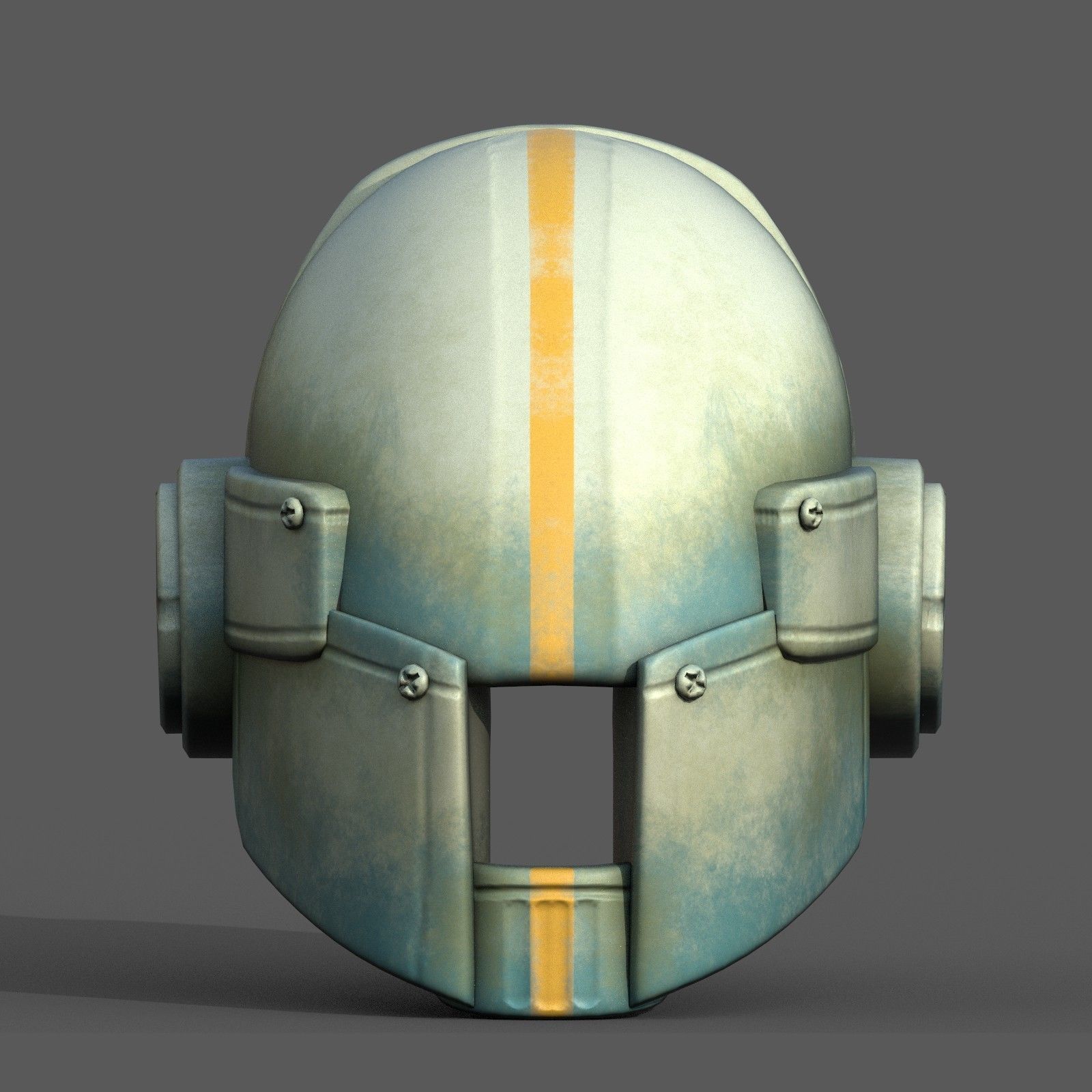 Gas mask respirator scifi futuristic 3d model Low-poly 3D model_4