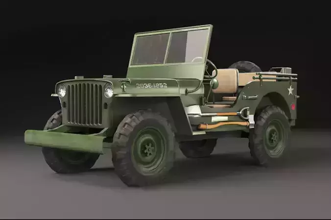 Jepp willys - military car 3D model