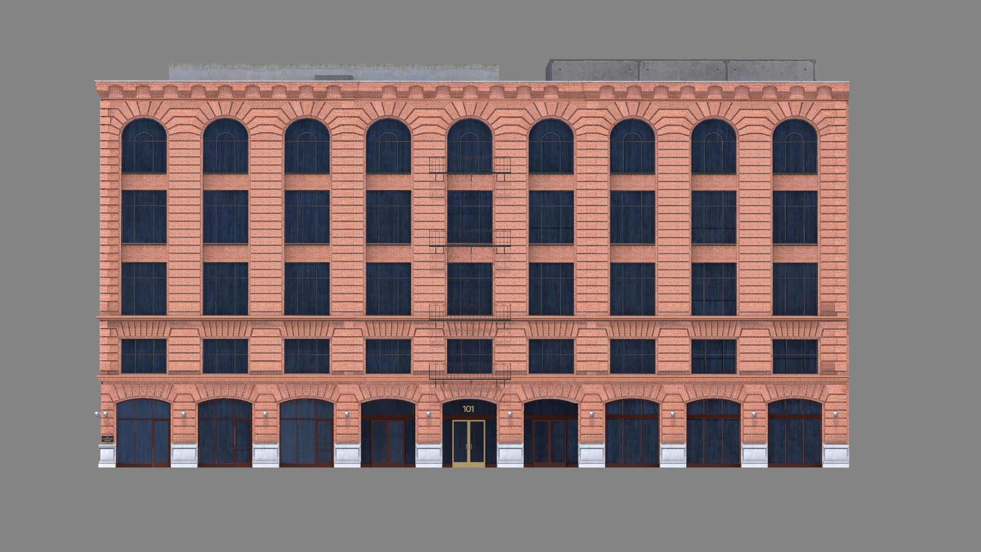 210 Spear Street Building San Francisco Low-poly 3D model_6