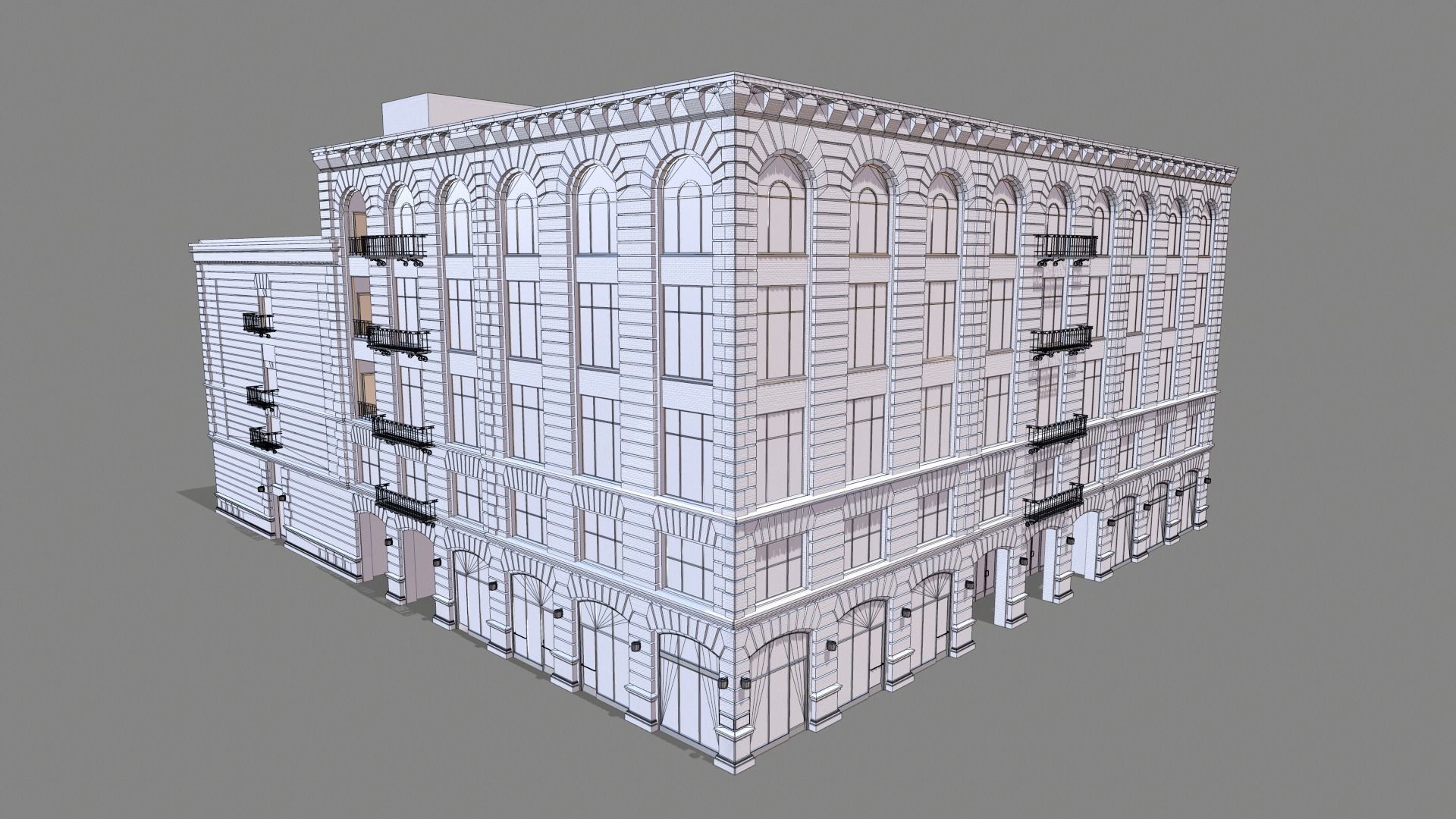 210 Spear Street Building San Francisco Low-poly 3D model_10
