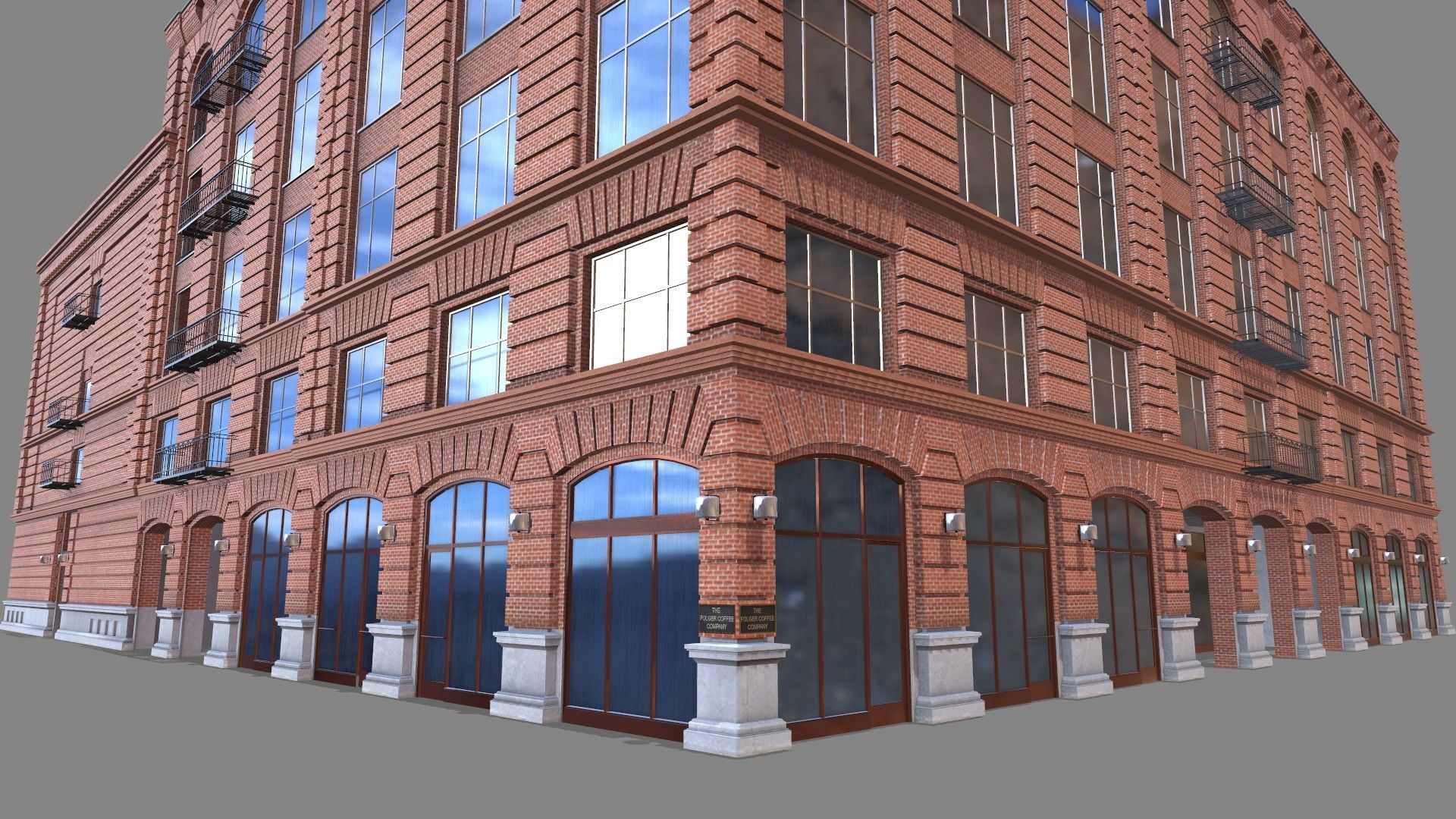 210 Spear Street Building San Francisco Low-poly 3D model_5
