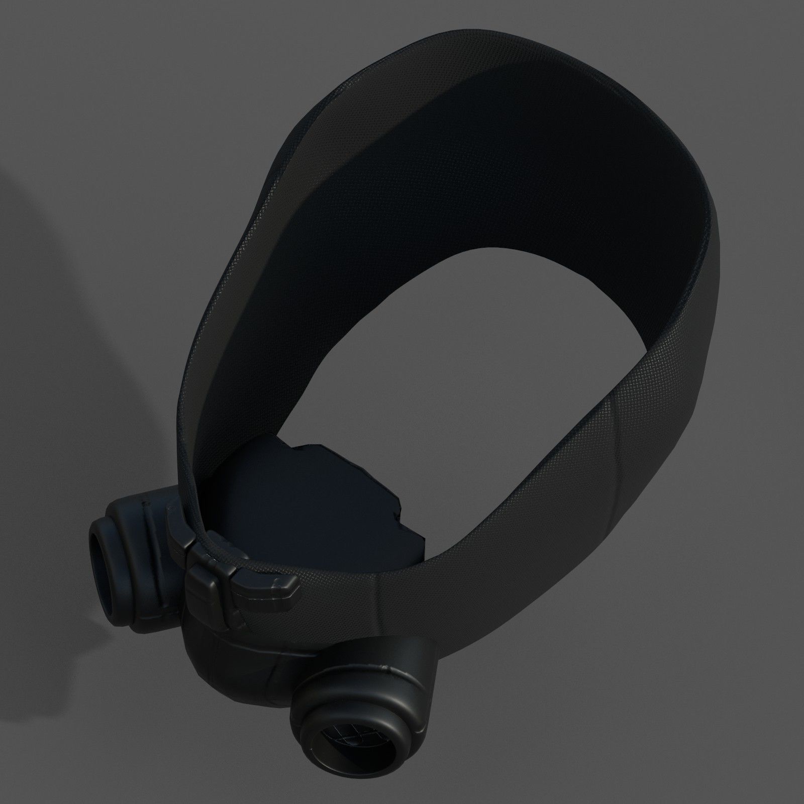 Gas mask helmet 3d model military combat fantasy Low-poly 3D model_8