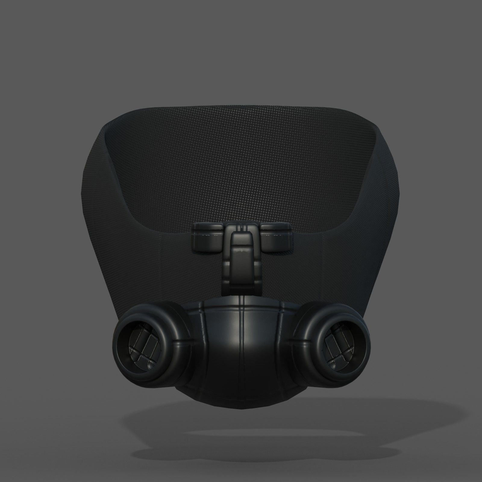 Gas mask helmet 3d model military combat fantasy Low-poly 3D model_3