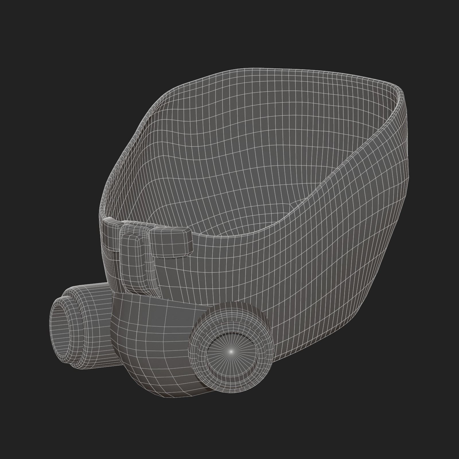 Gas mask helmet 3d model military combat fantasy Low-poly 3D model_12