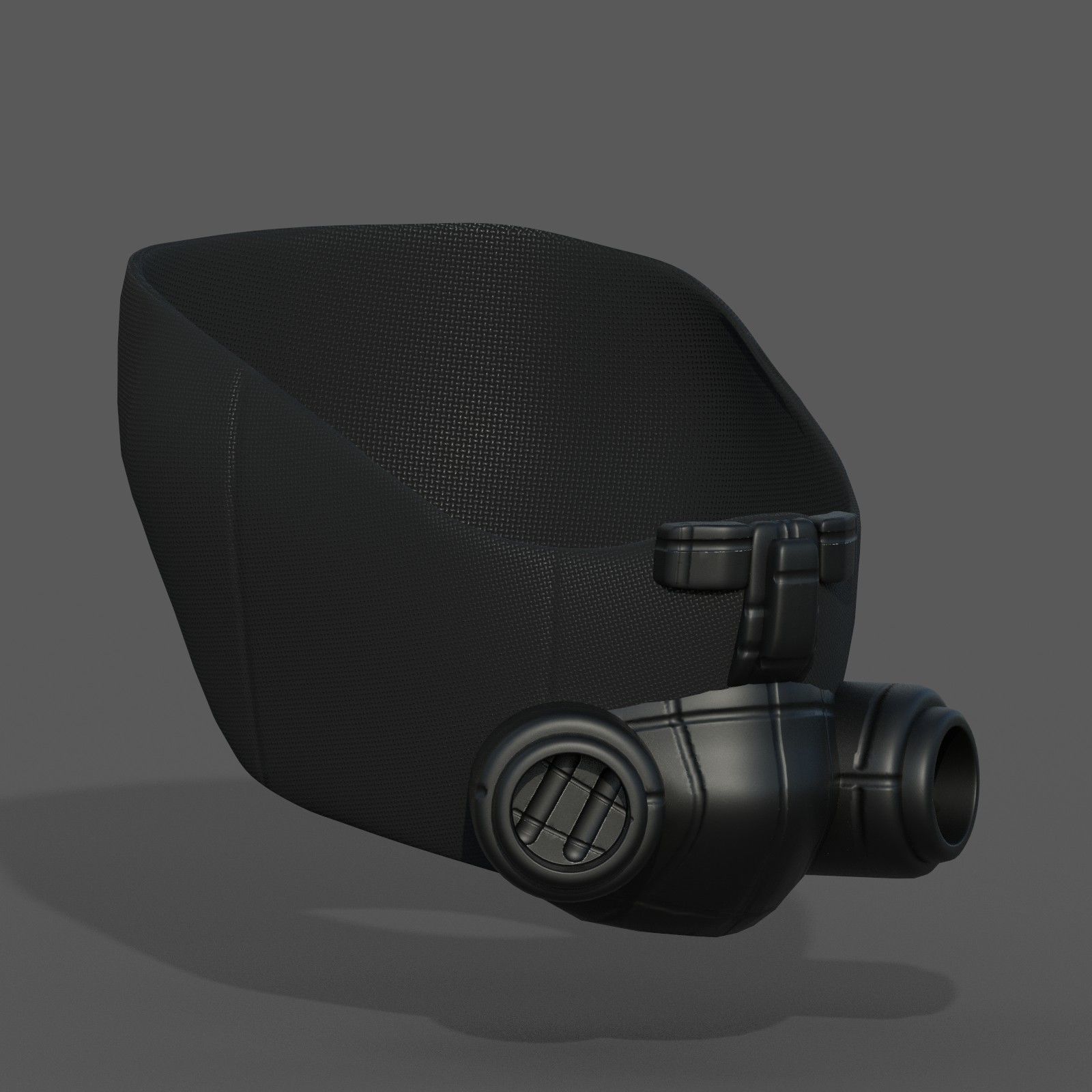 Gas mask helmet 3d model military combat fantasy Low-poly 3D model_9