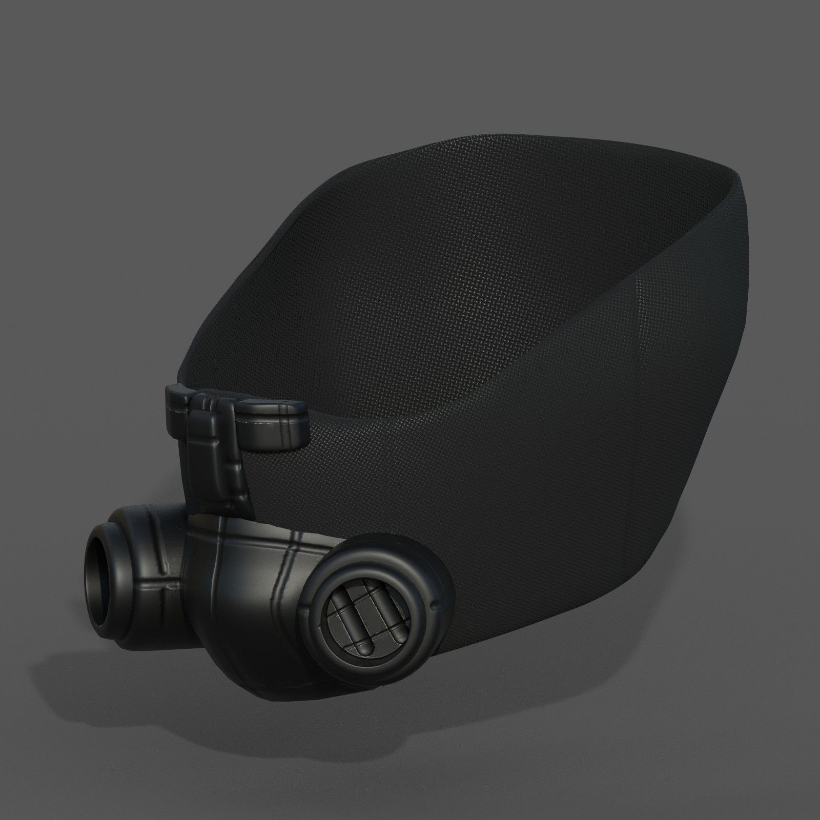 Gas mask helmet 3d model military combat fantasy Low-poly 3D model_4