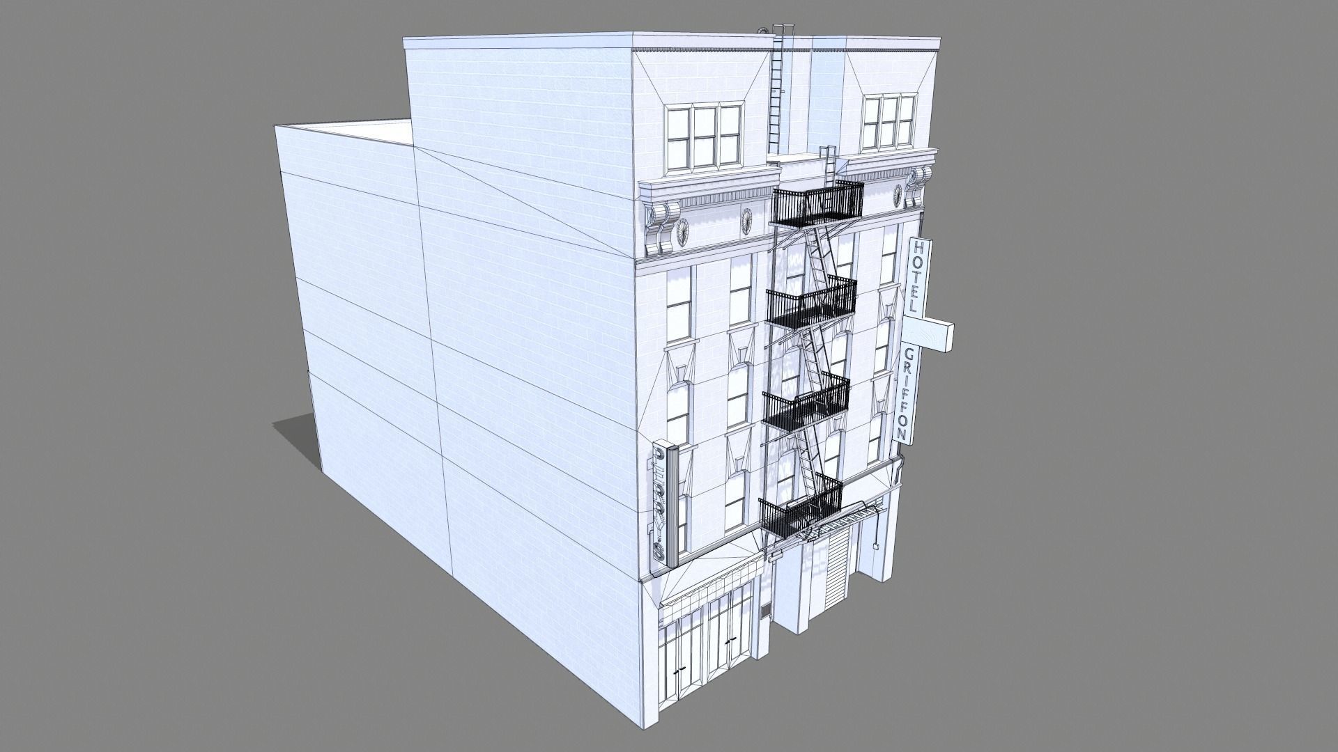 155 Steuart Street Building San Francisco Low-poly 3D model_9