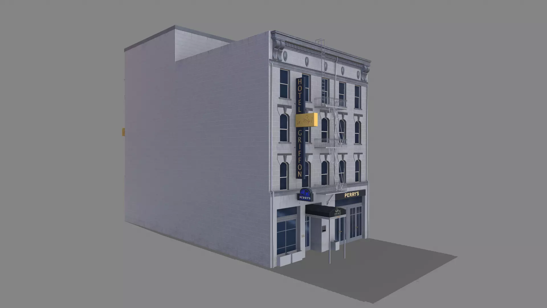 155 Steuart Street Building San Francisco Low-poly 3D model_0