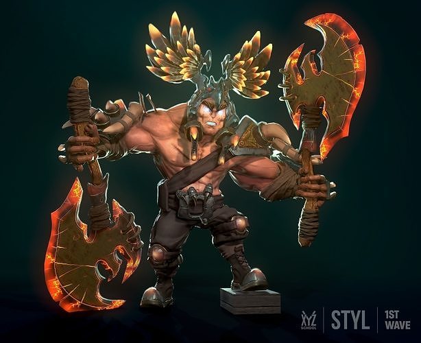 Eagle Warrior Low-poly 3D model