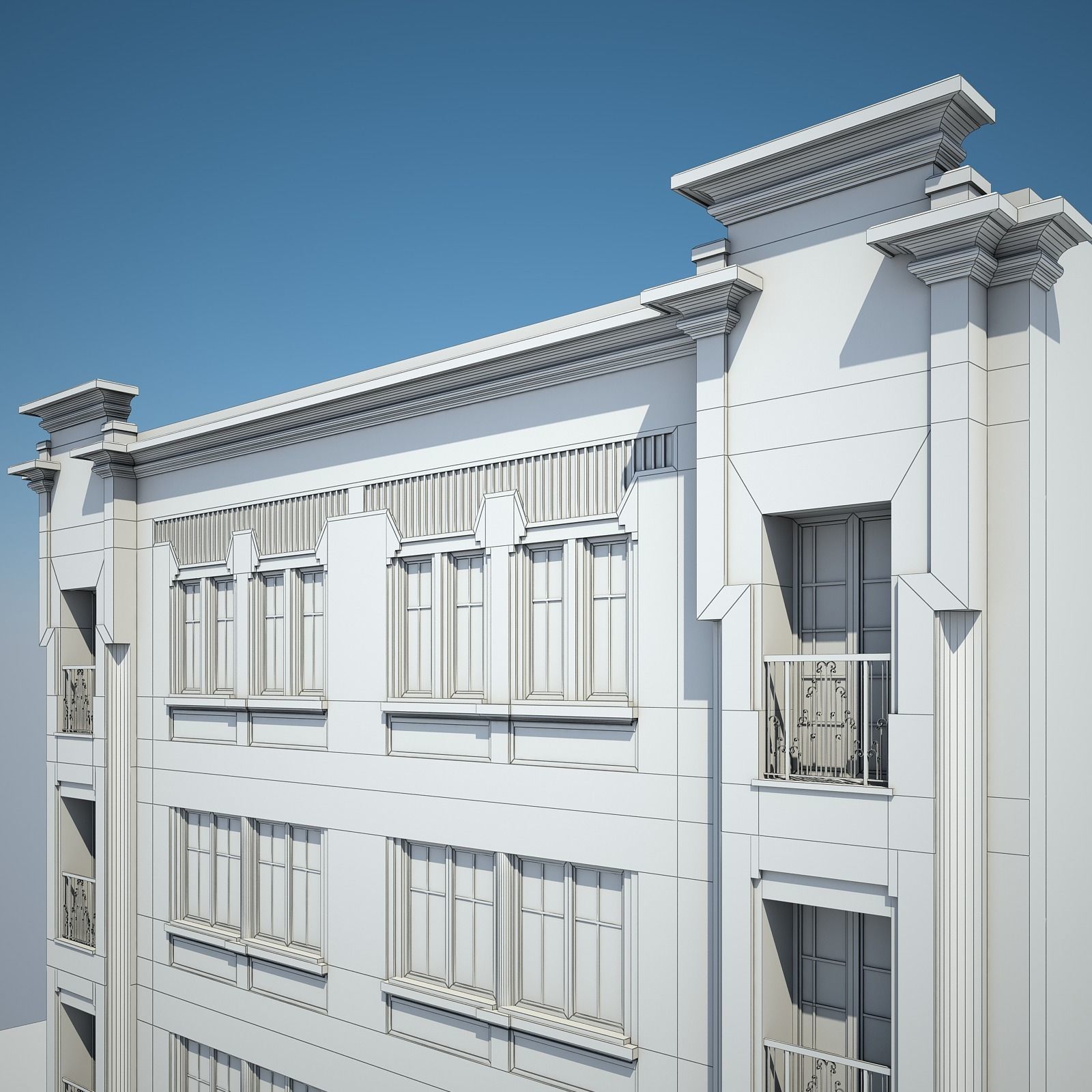 Apartment Building 21 3D model_10