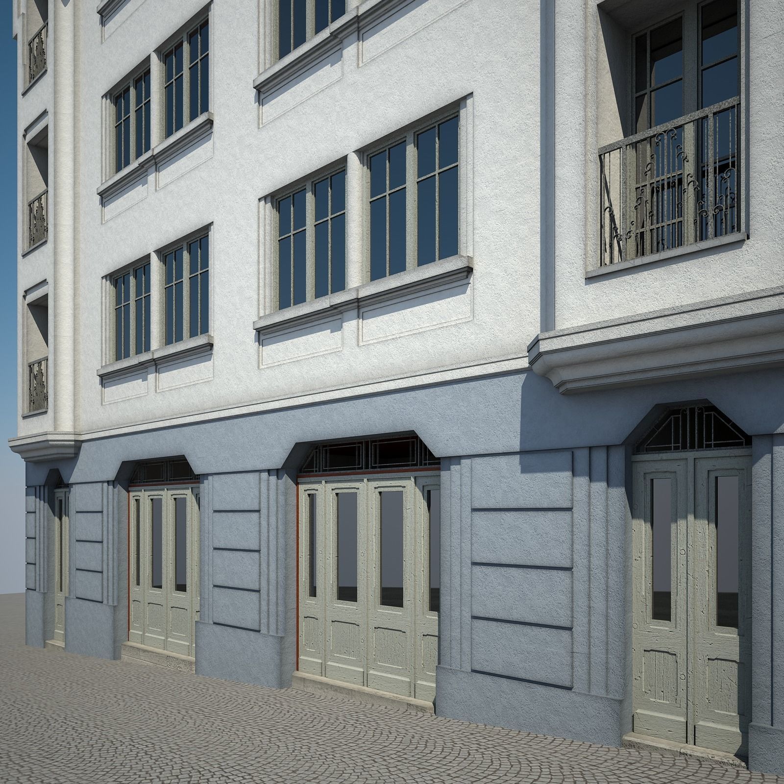 Apartment Building 21 3D model_2