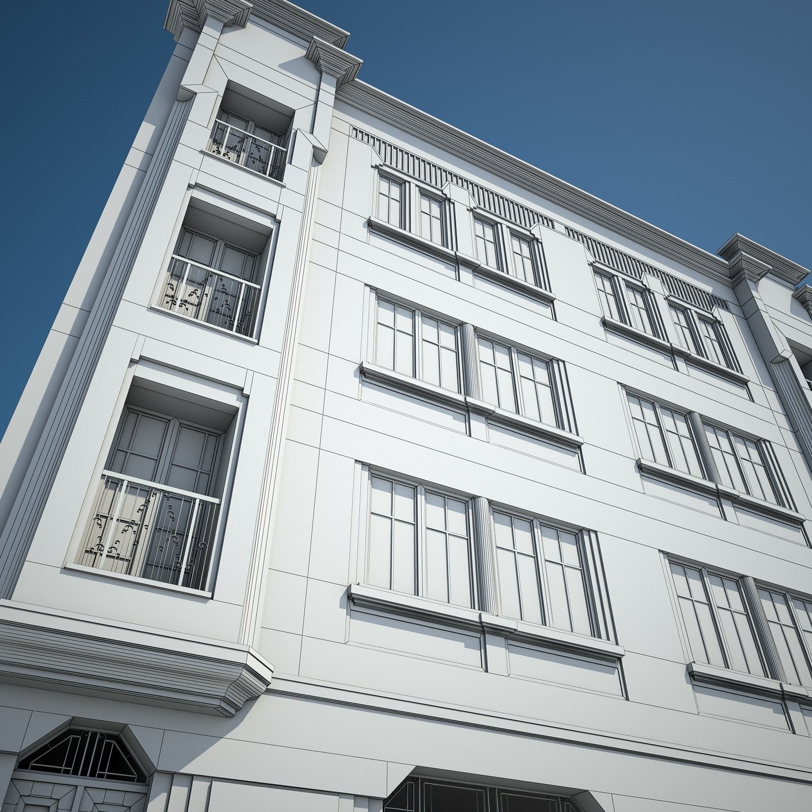 Apartment Building 21 3D model_11