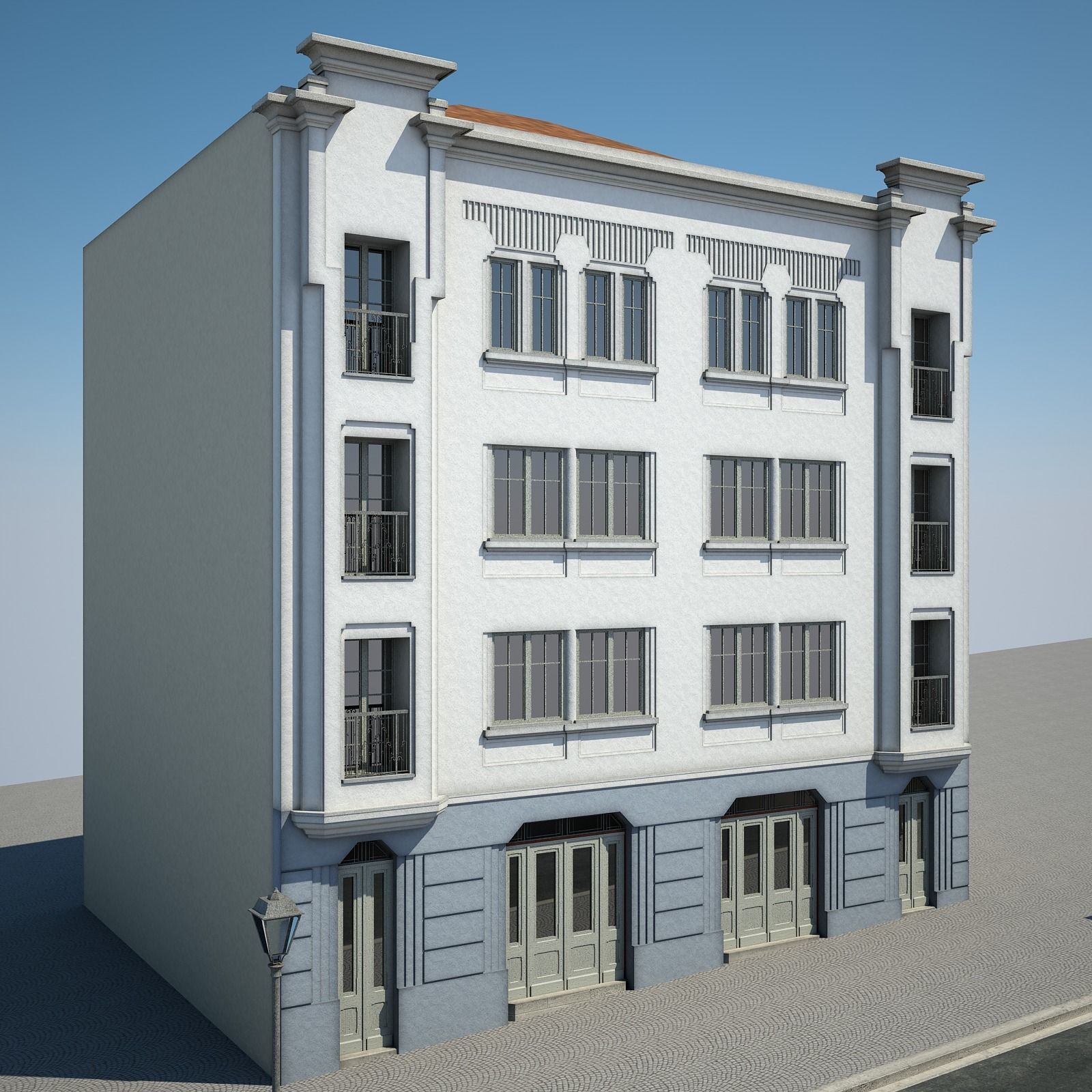 Apartment Building 21 3D model_5