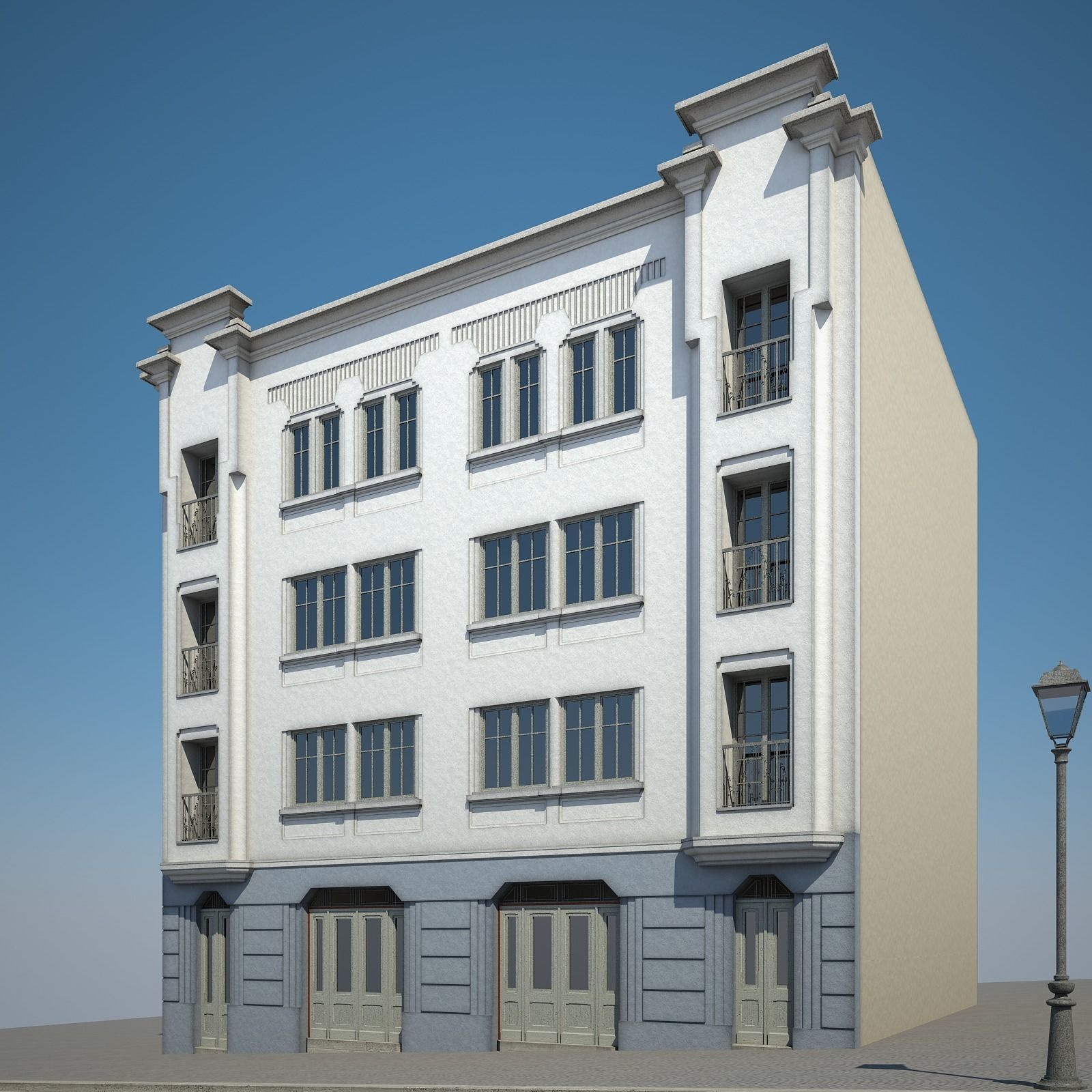 Apartment Building 21 3D model_1