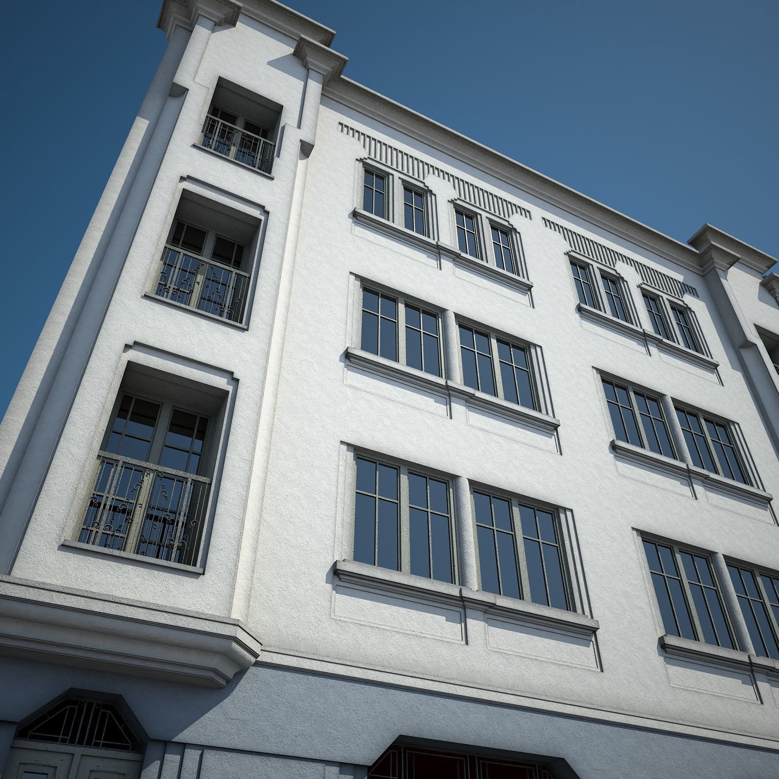 Apartment Building 21 3D model_4