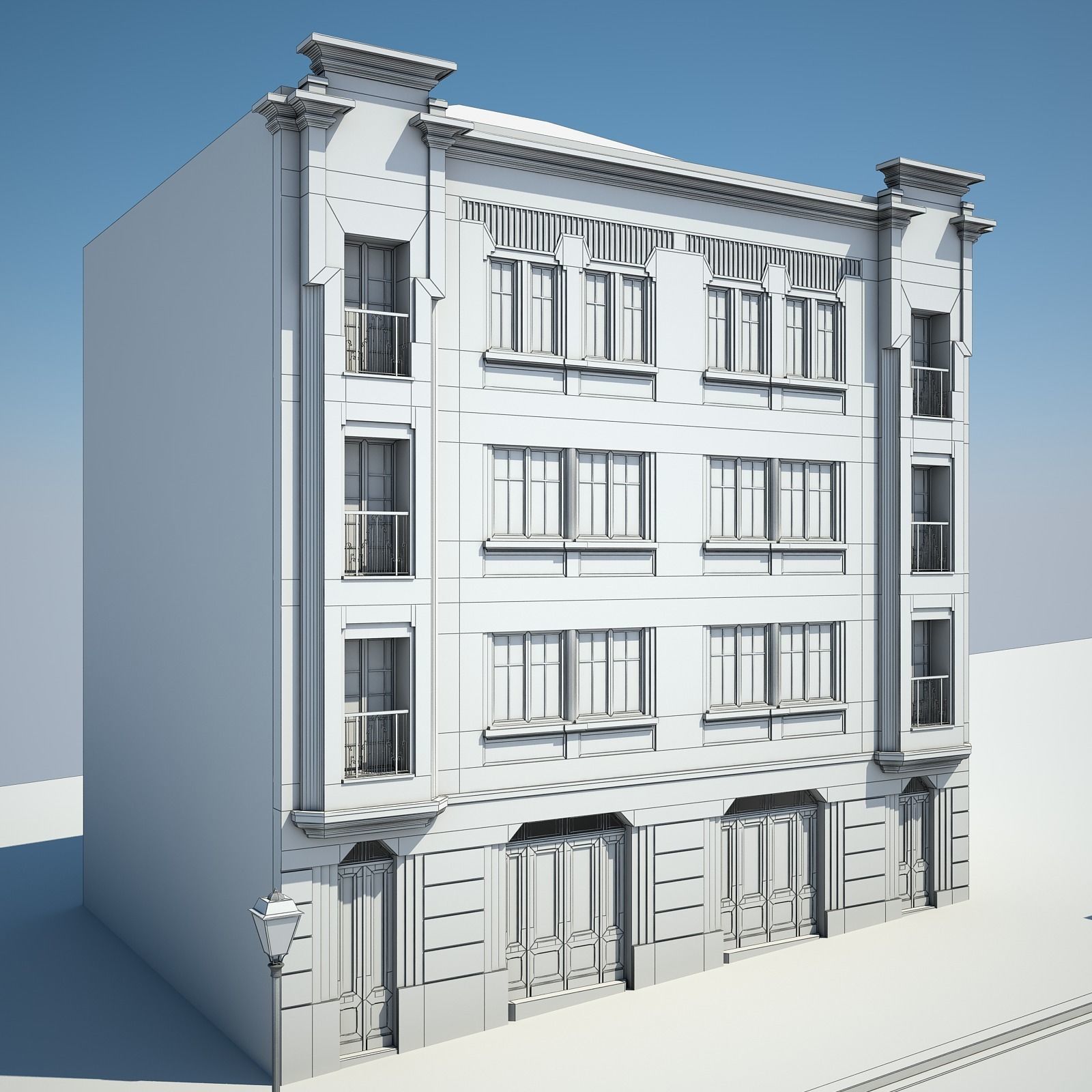 Apartment Building 21 3D model_12