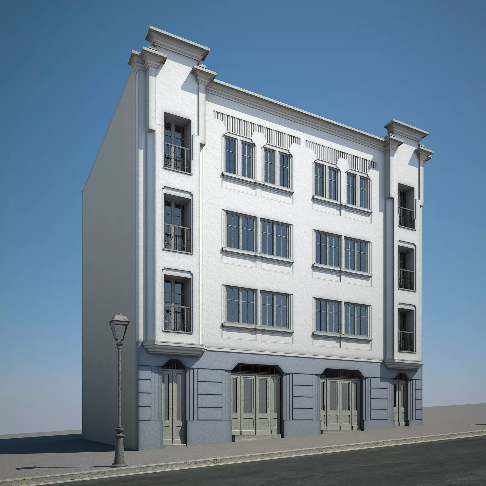 Apartment Building 21 3D model_0