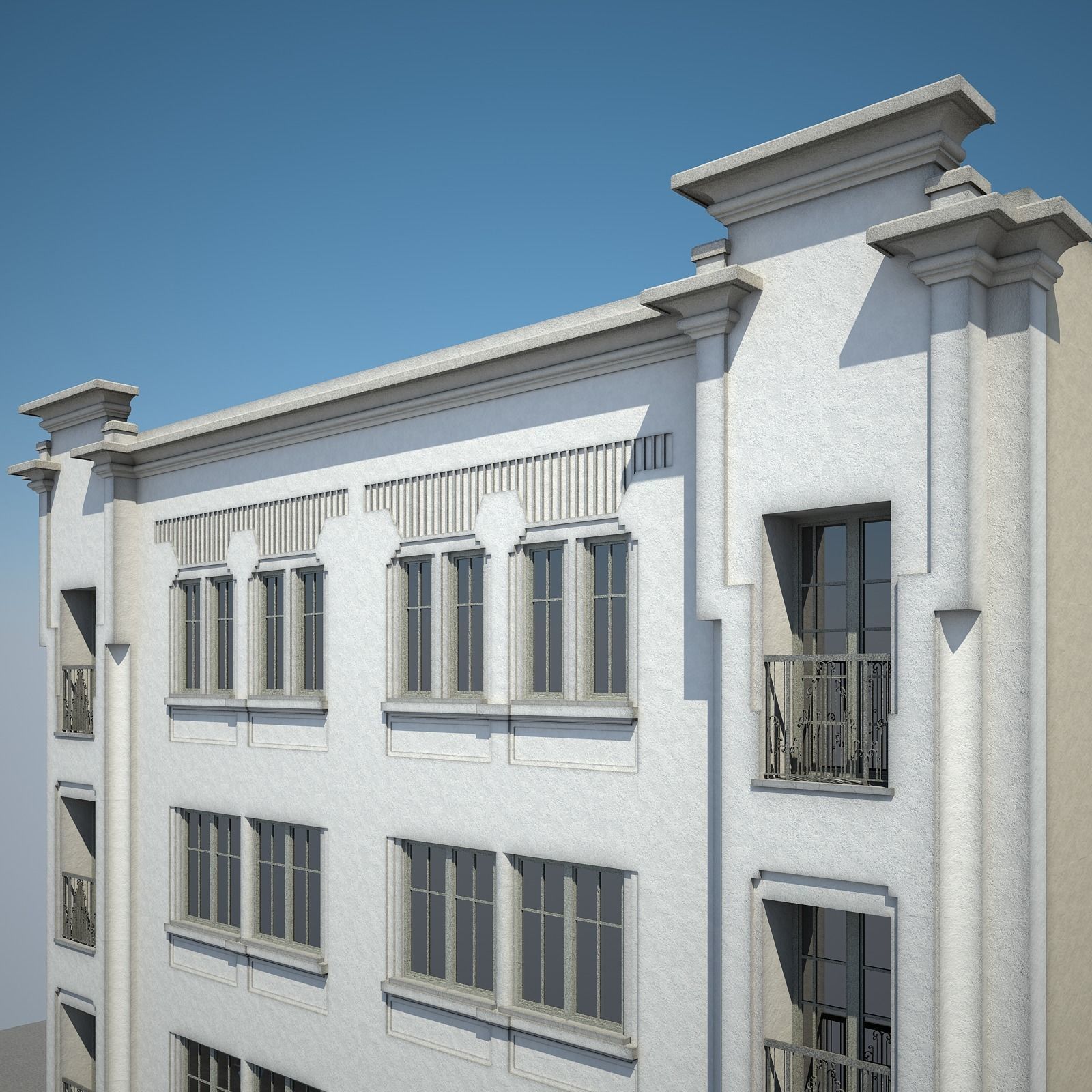 Apartment Building 21 3D model_3