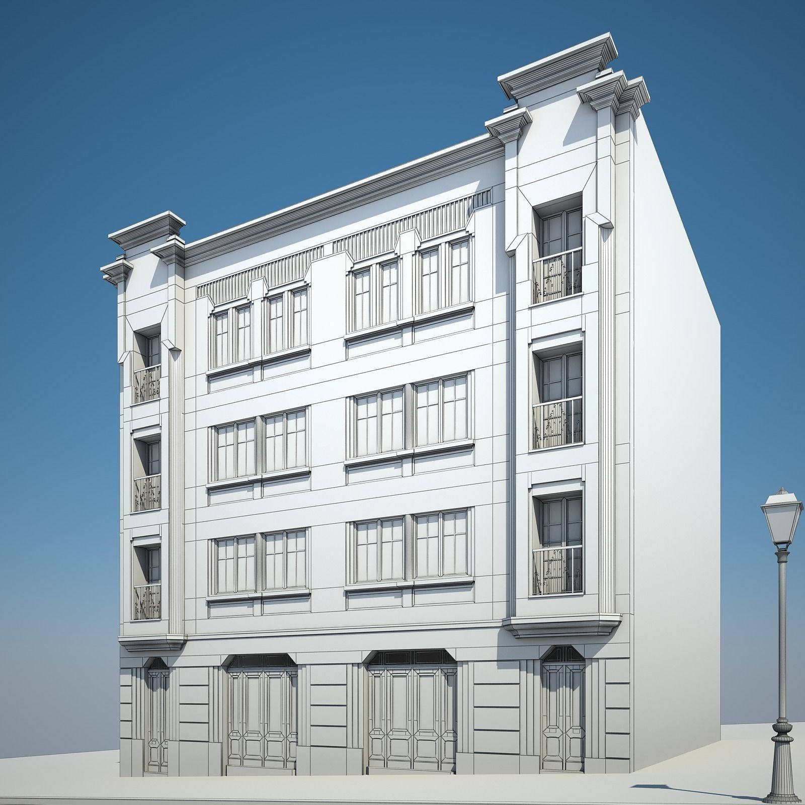 Apartment Building 21 3D model_8