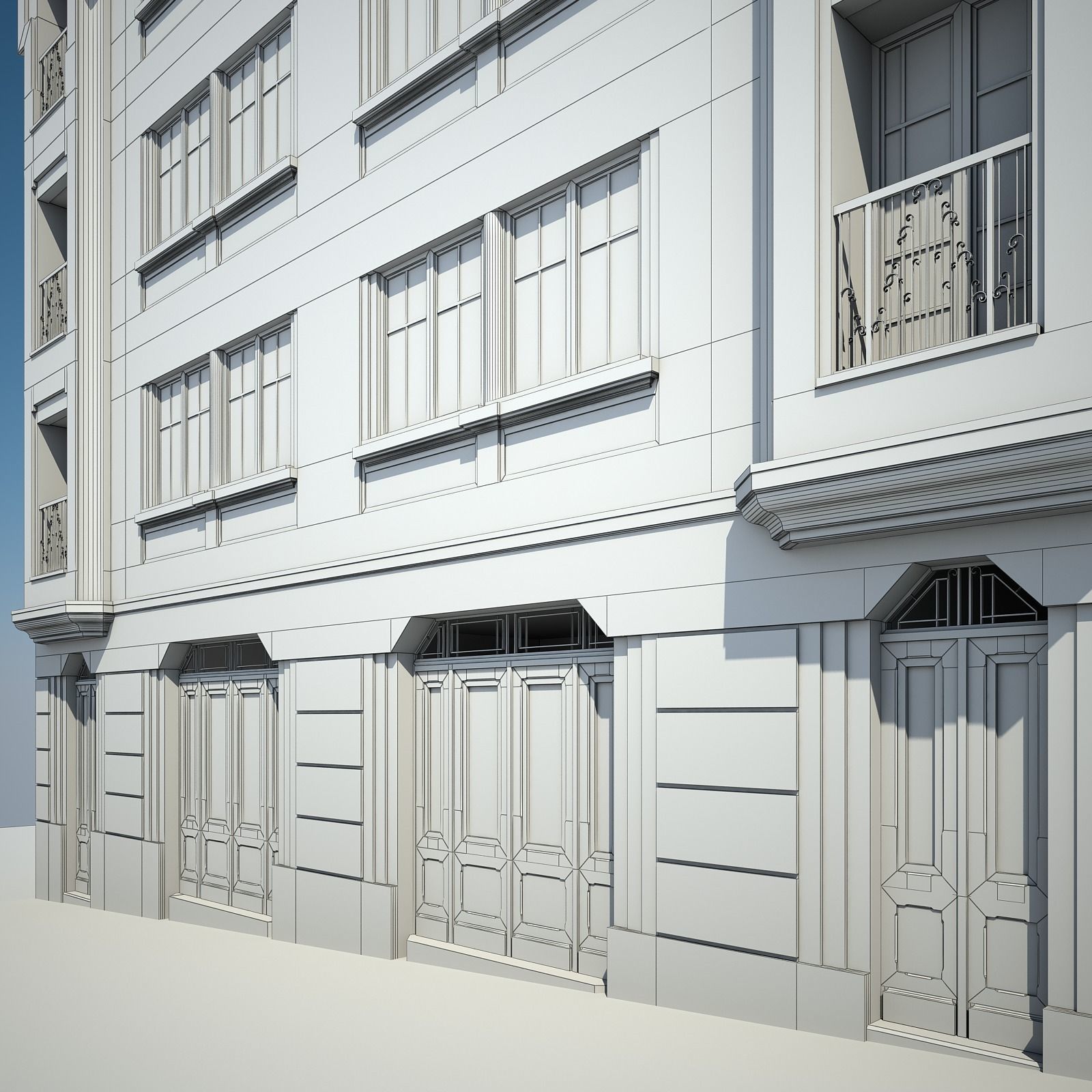 Apartment Building 21 3D model_9