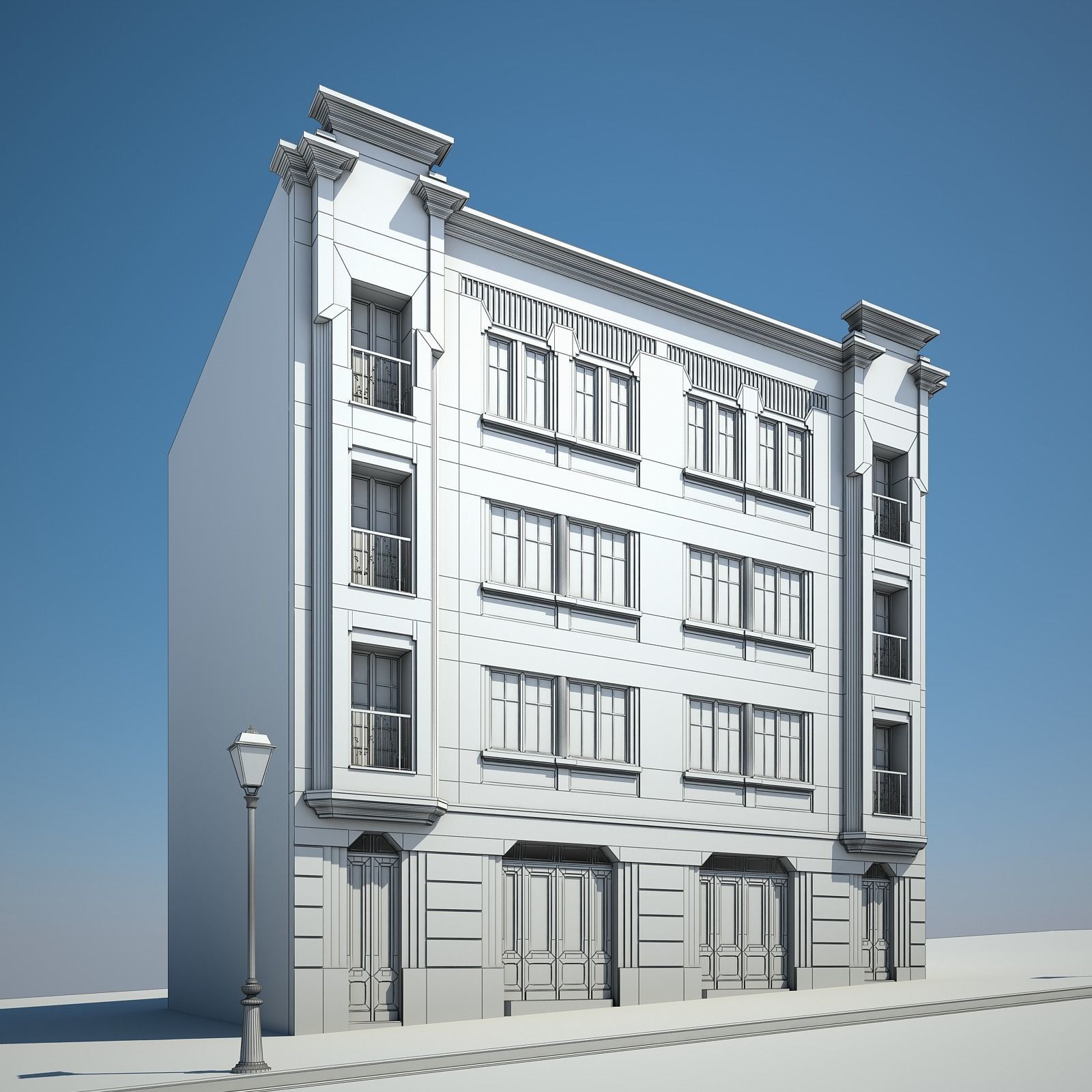 Apartment Building 21 3D model_7