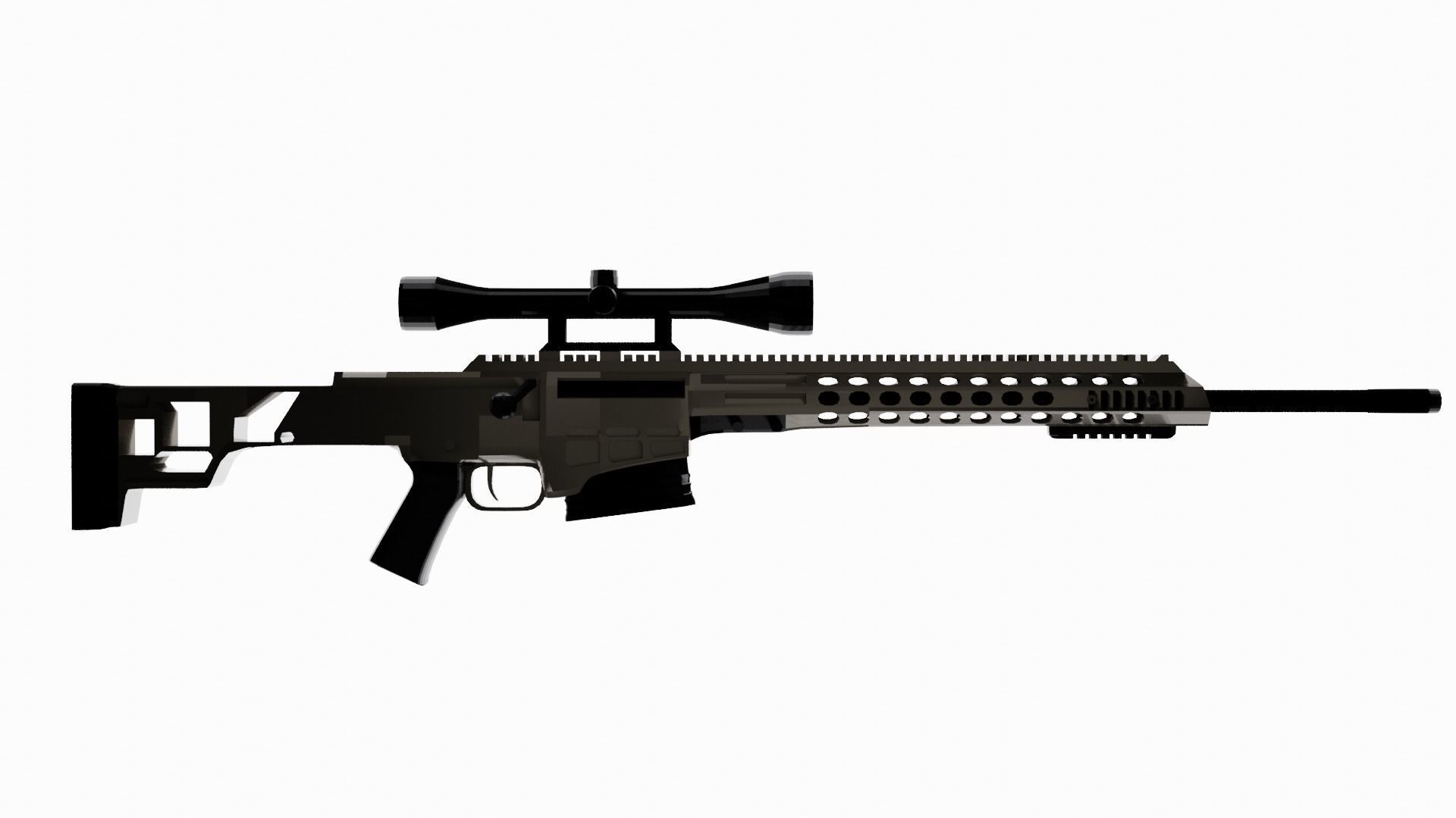 weapon pack 10 in 1  Low-poly 3D model_8