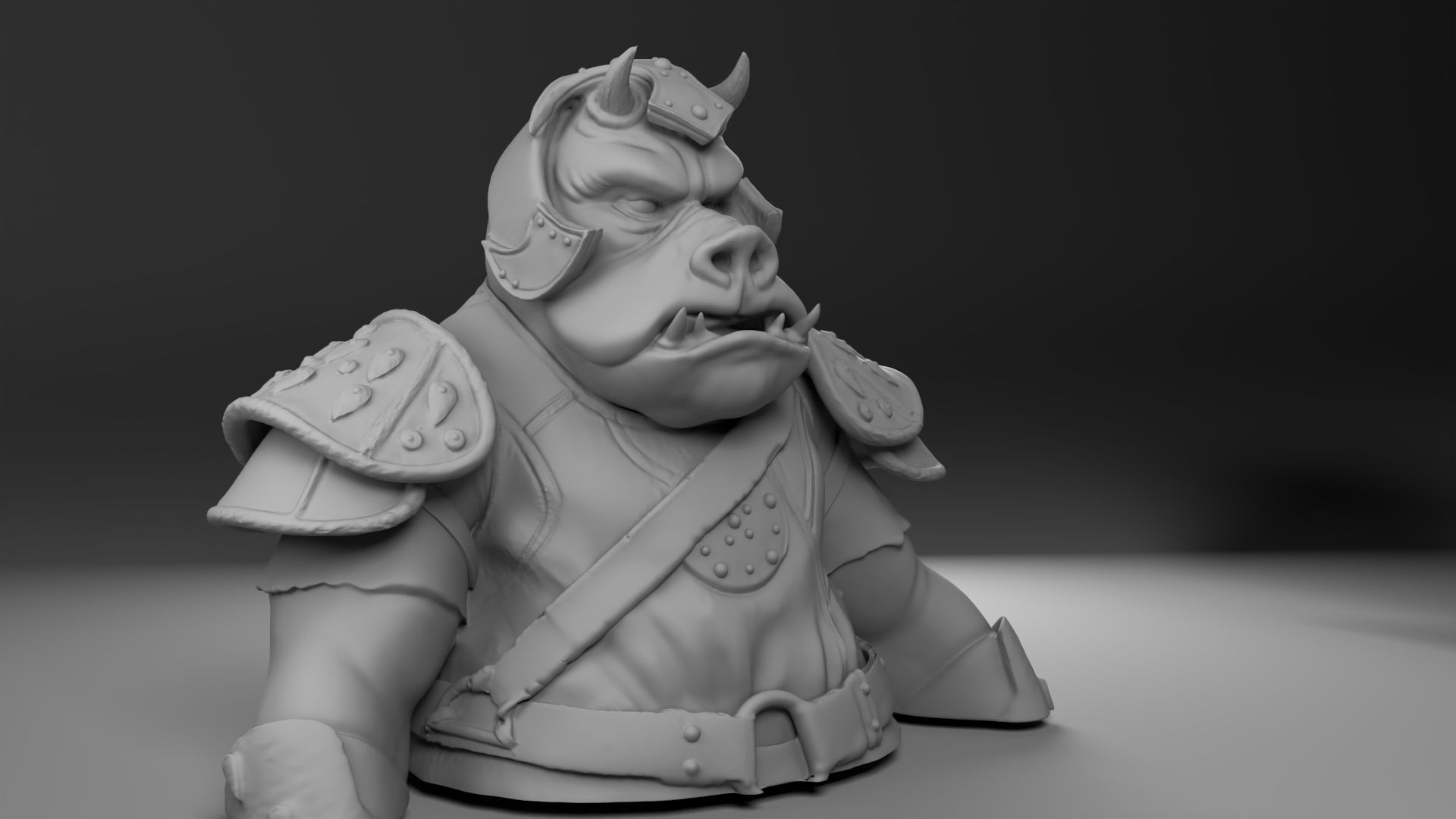 Rogua - Gamorrean guard - Star Wars Return of the Jedi 3D print model_2