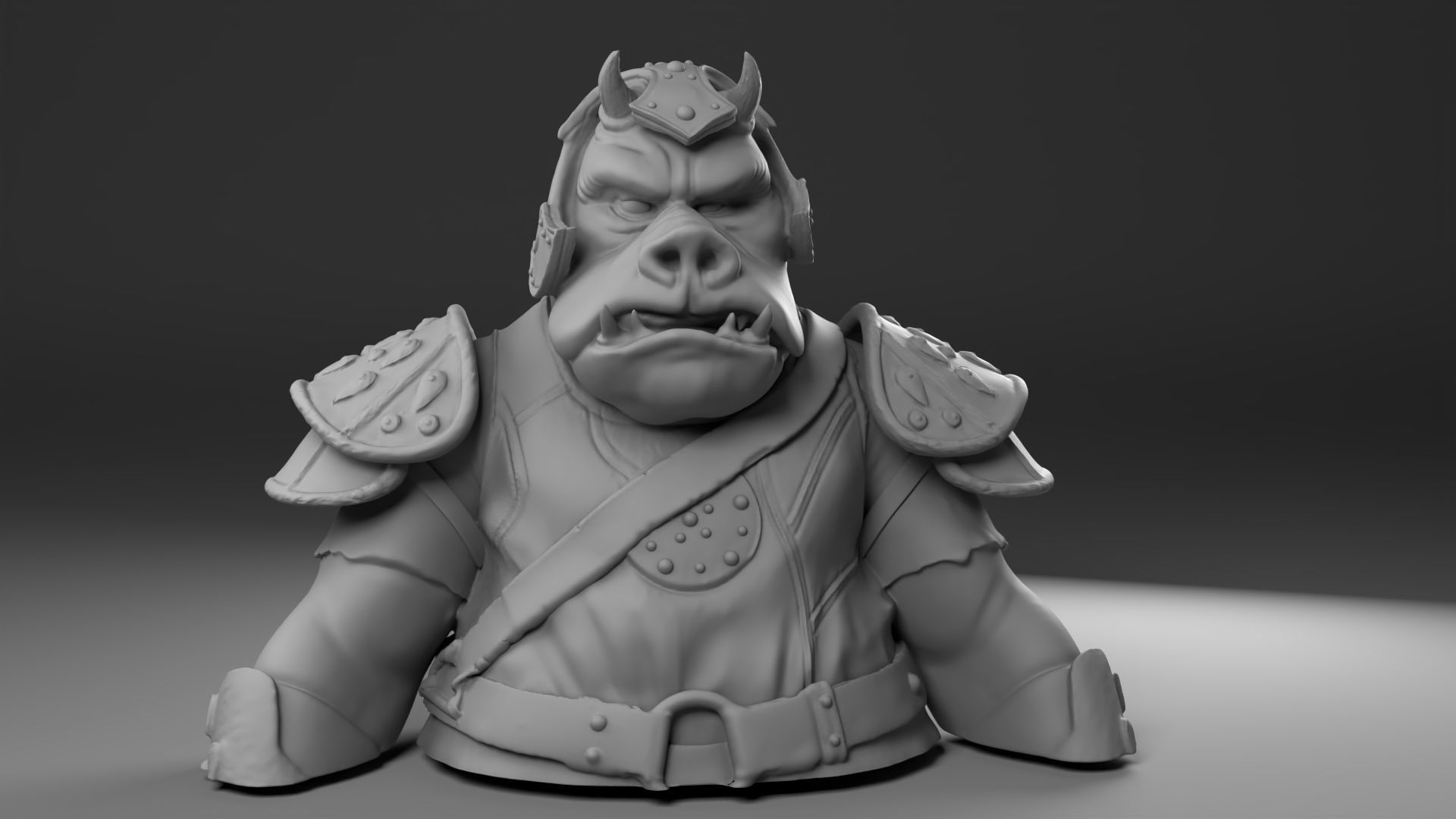 Rogua - Gamorrean guard - Star Wars Return of the Jedi 3D print model_1